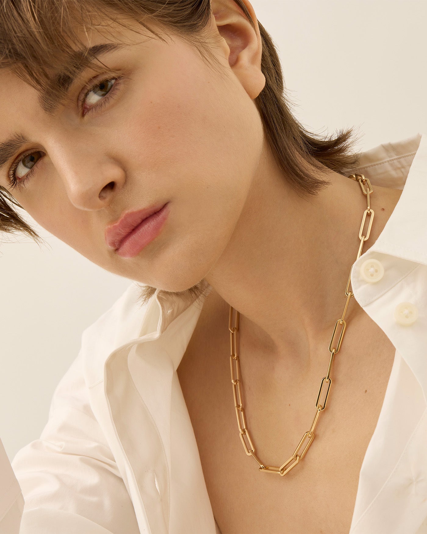 Jenny Bird Canada Andi Slim Gold Link Chain Necklace For Women
