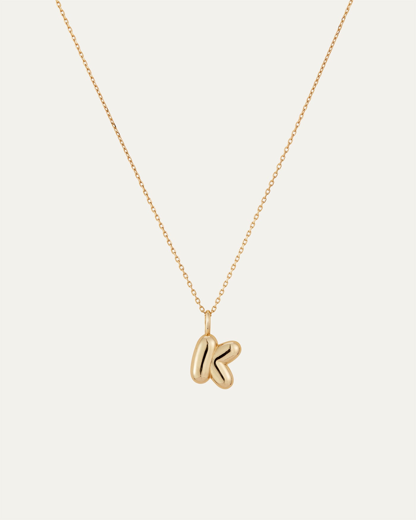 K letter store gold pendant