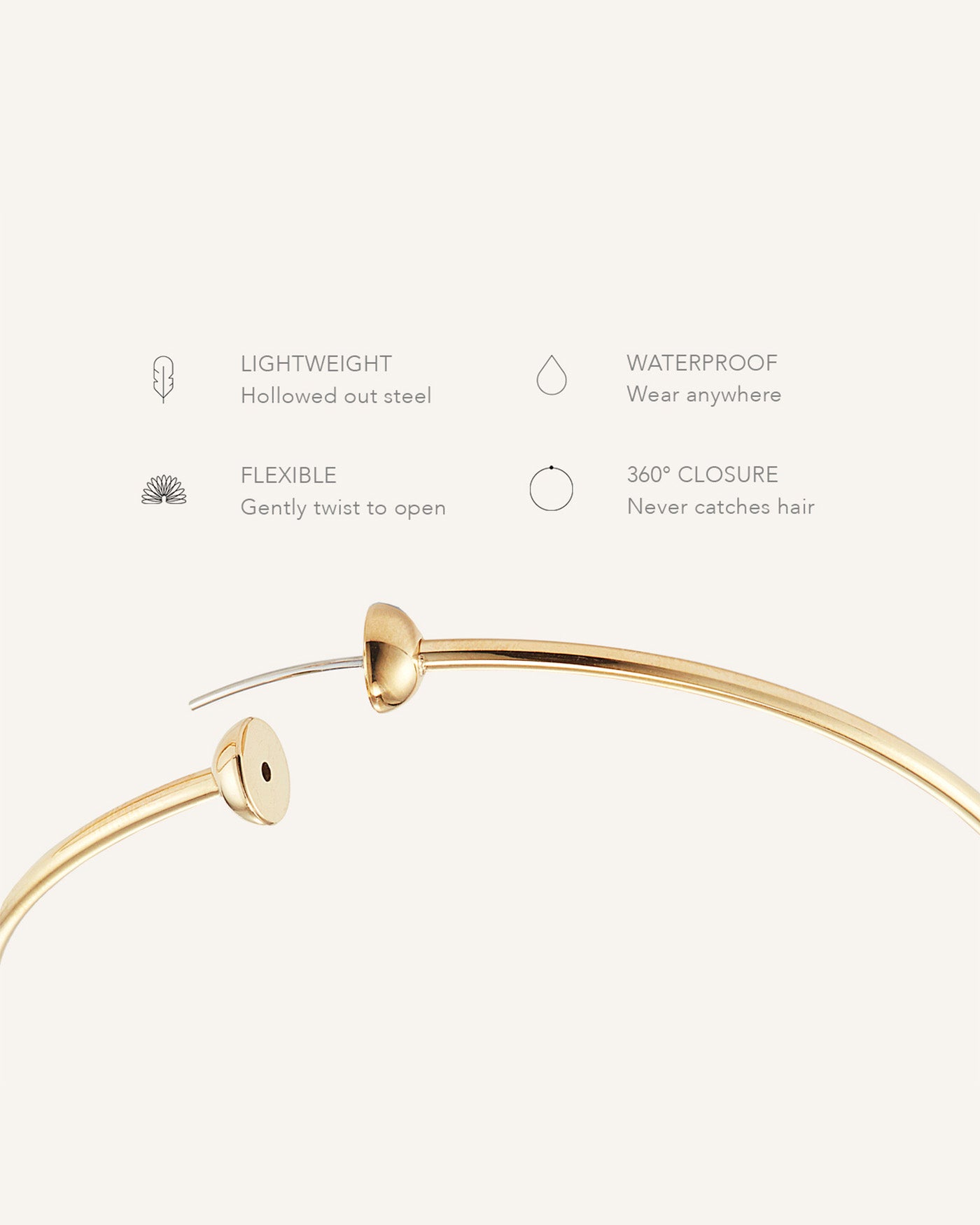 Jenny Bird Canada Icon Small Waterproof Gold Hoop Earrings For Women