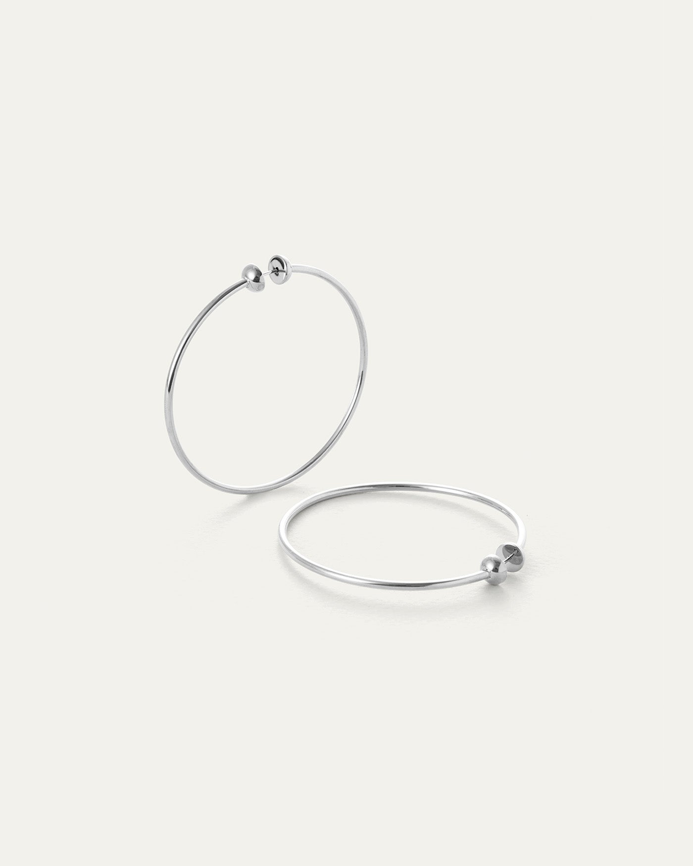 Jenny Bird Canada Icon Medium Waterproof Silver Hoop Earrings For Women
