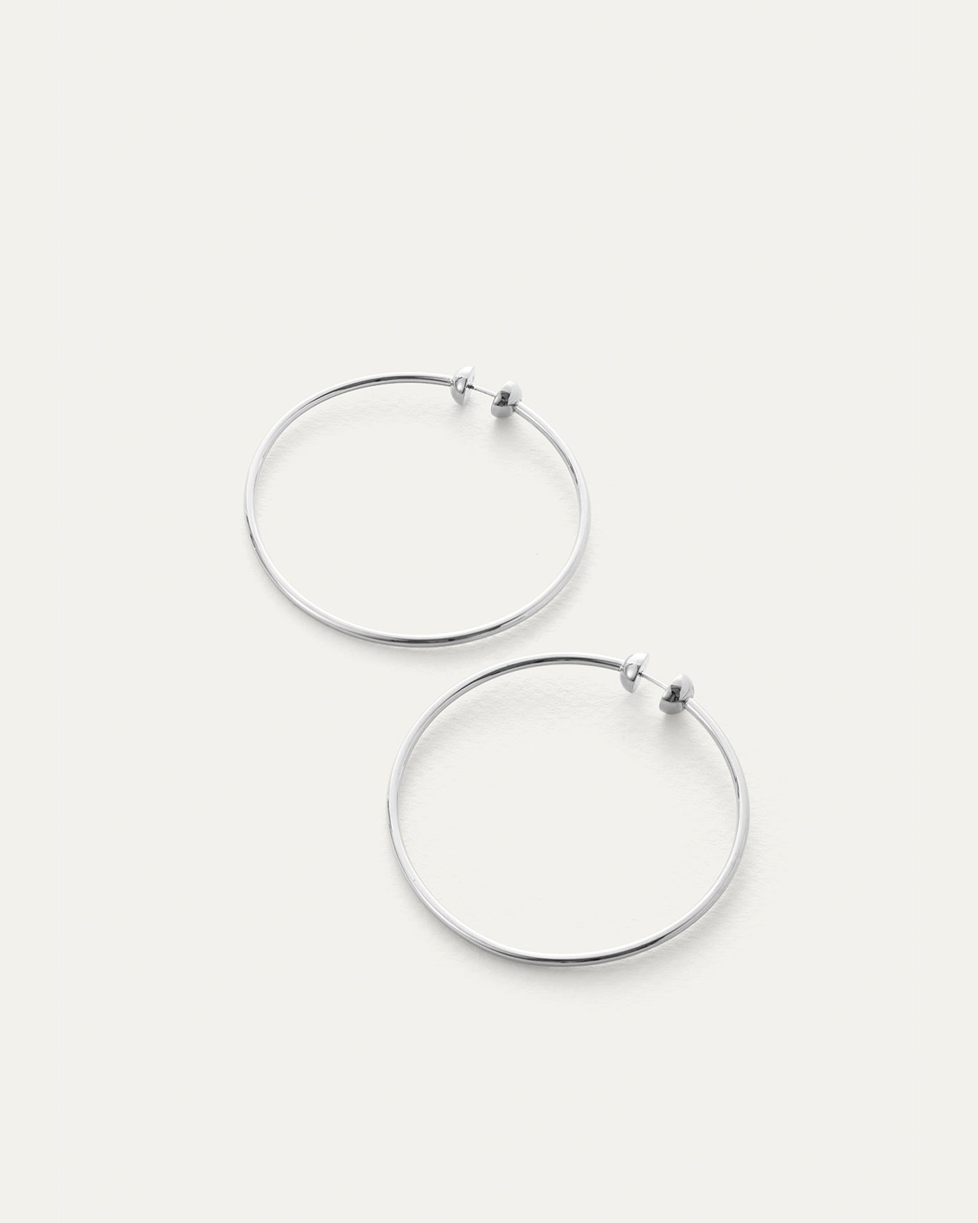 Jenny Bird Canada Icon Medium Waterproof Silver Hoop Earrings For Women