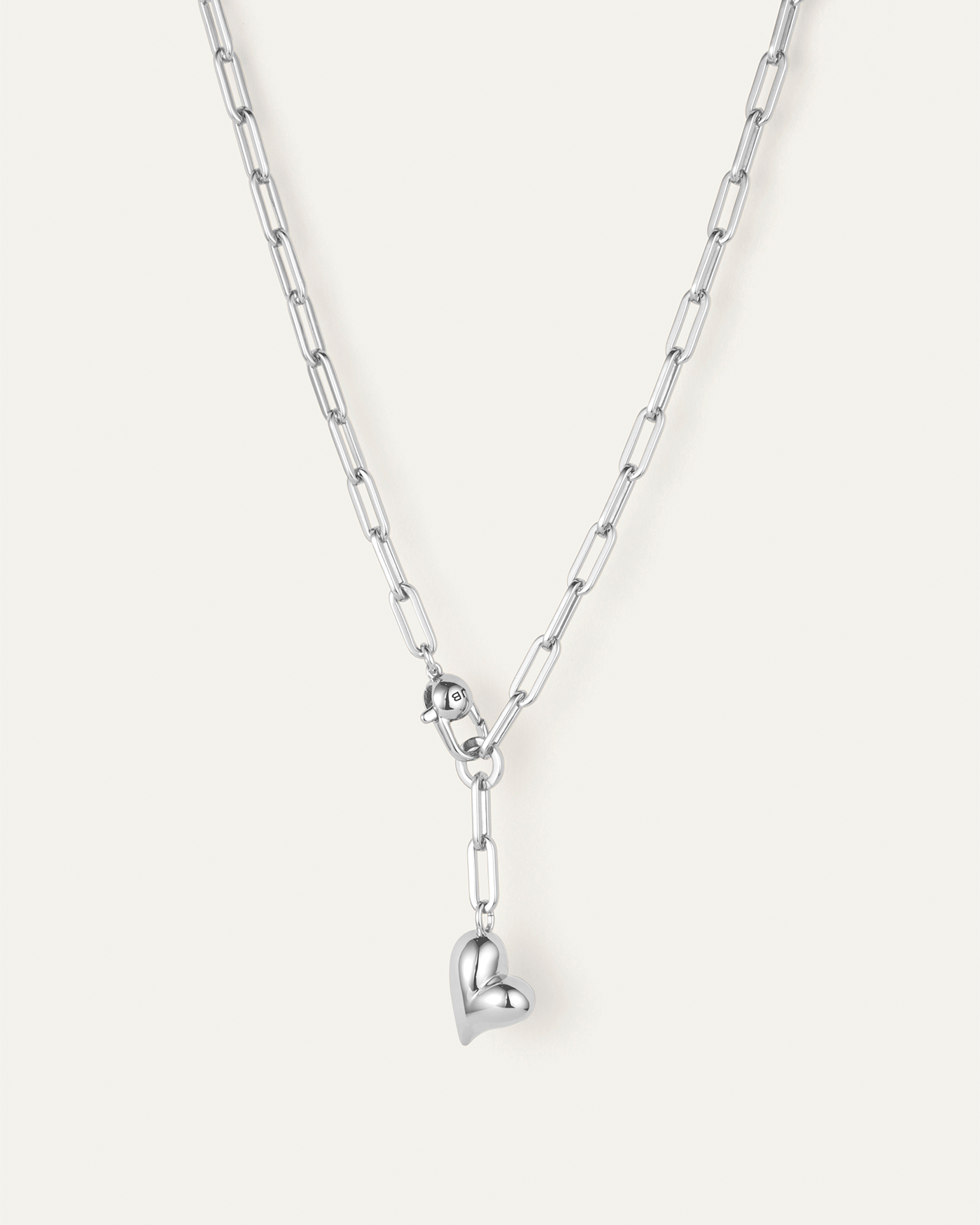 Puffy Heart Necklace - Silver | JENNY BIRD Canada
