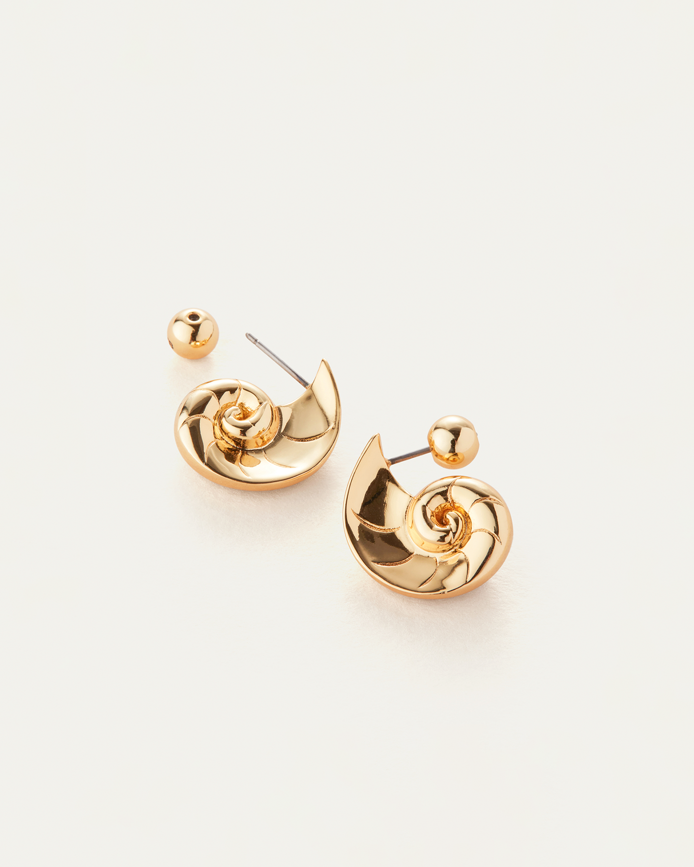 Jenny Bird Canada Gold Shell Dylan Stud Earrings for Women