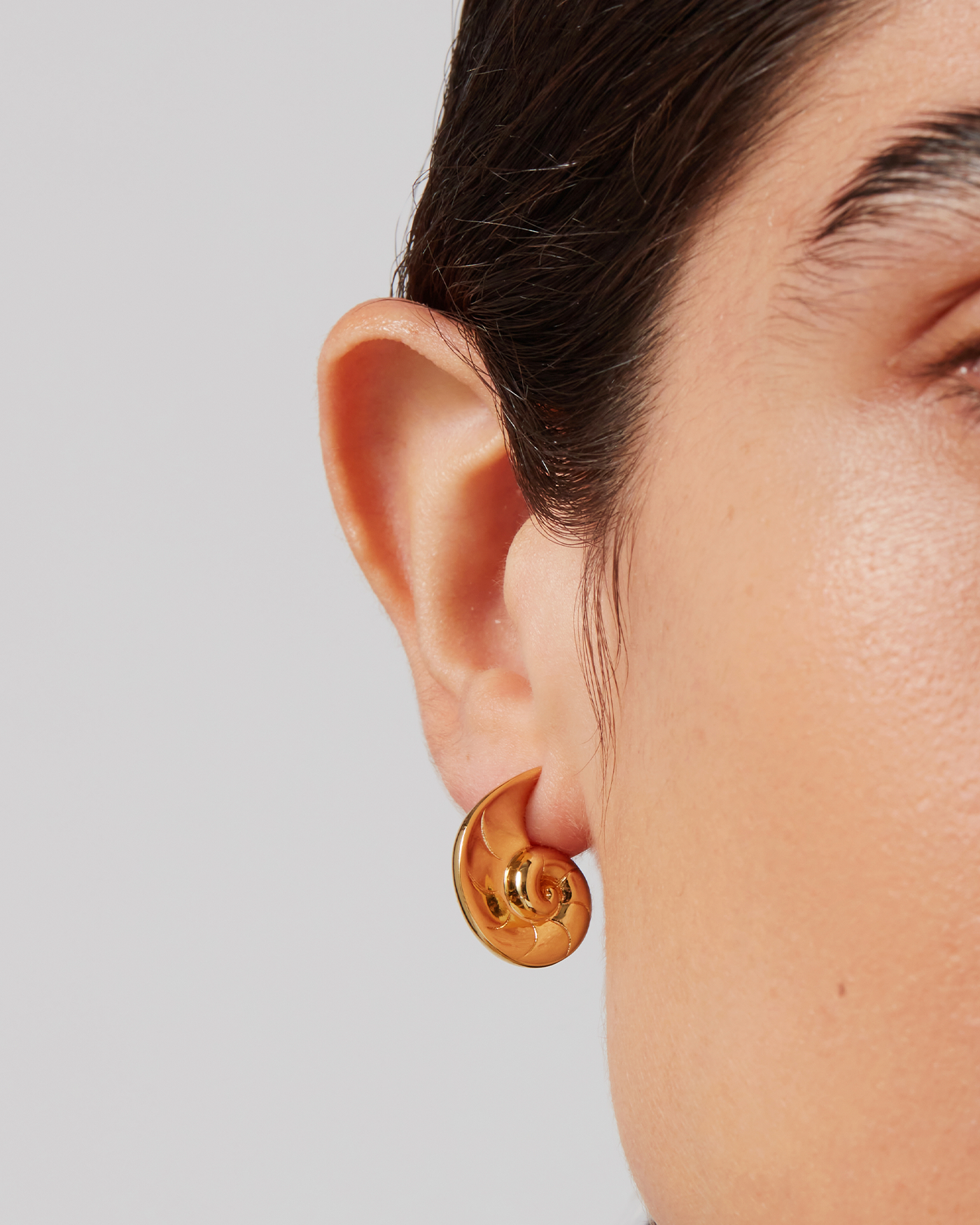 Jenny Bird Canada Gold Shell Dylan Stud Earrings for Women