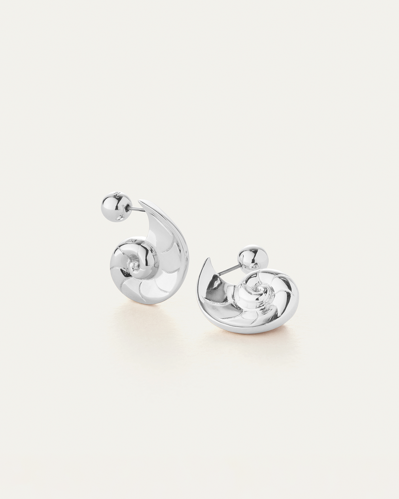 Jenny Bird Canada Silver Shell Dylan Stud Earrings for Women