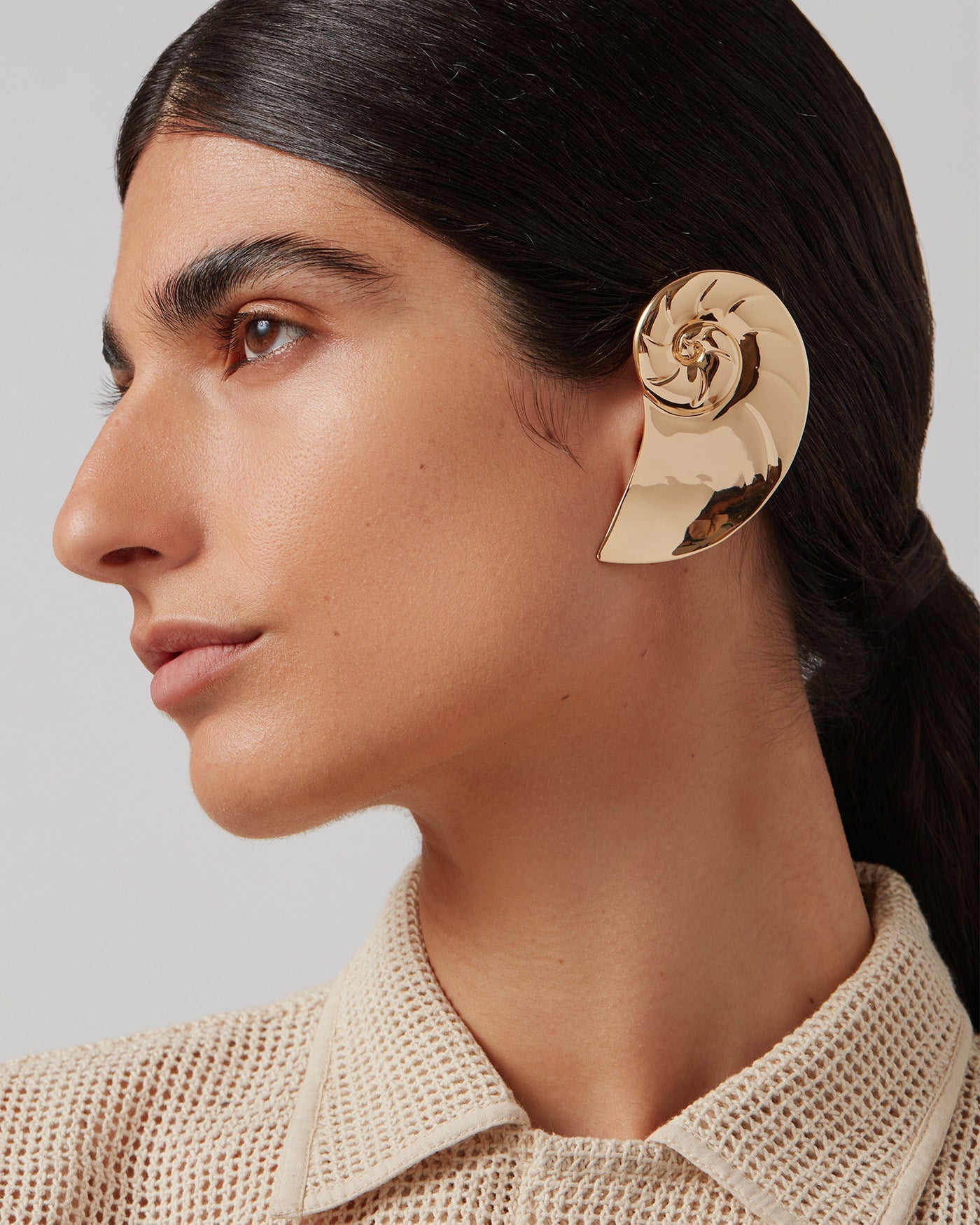 Jenny Bird Canada Statement Gold Dylan Ear Cover Earring for Women