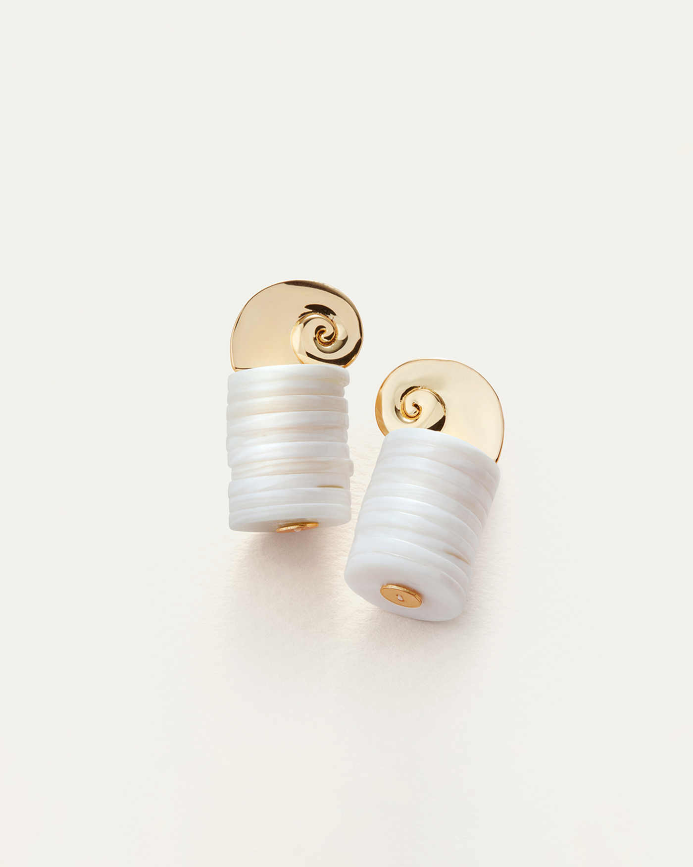 Jenny Bird Canada Gold, Shell and Pearl Odette Drop Earrings for Women