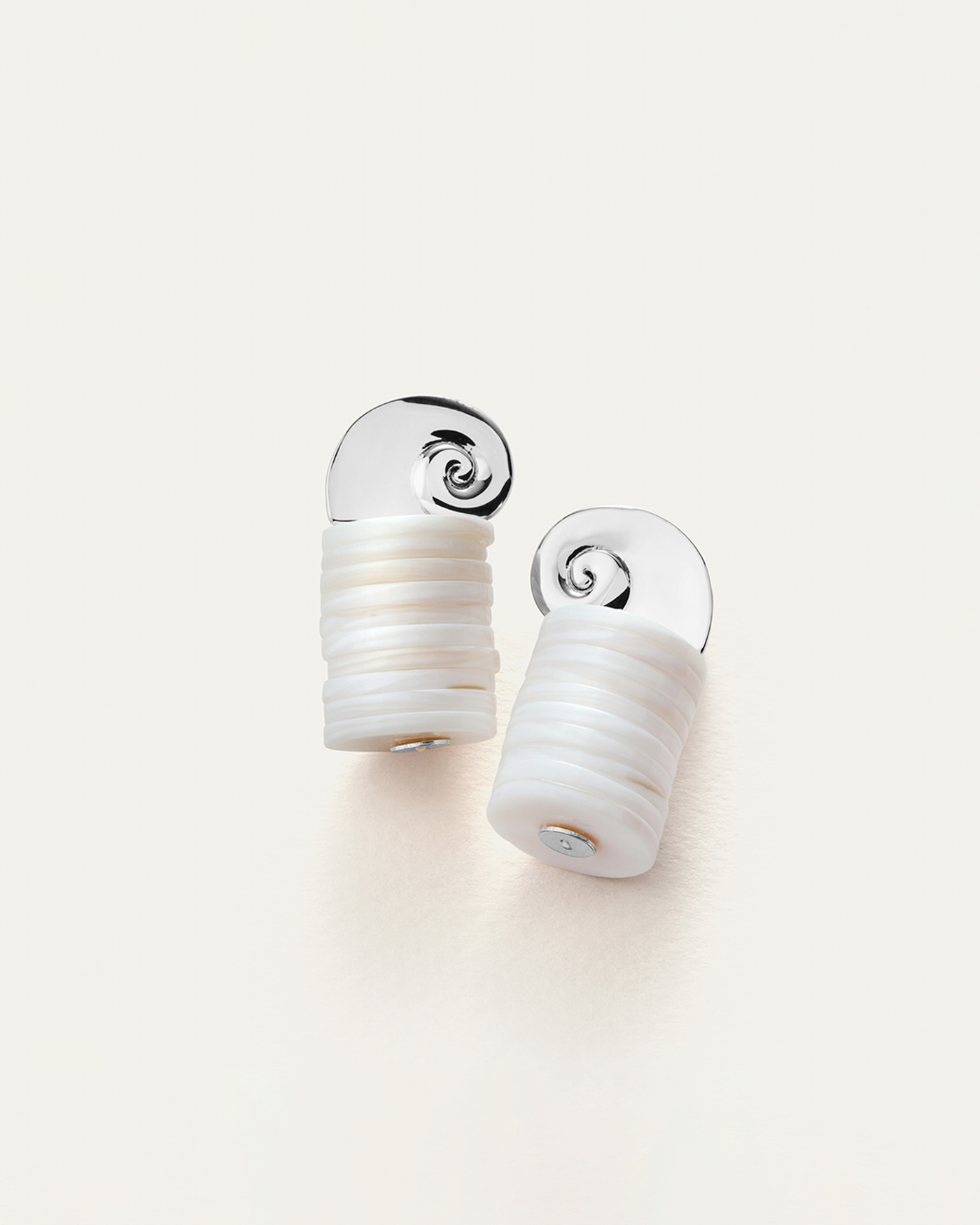Jenny Bird Canada Silver, Shell and Pearl Odette Drop Earrings for Women