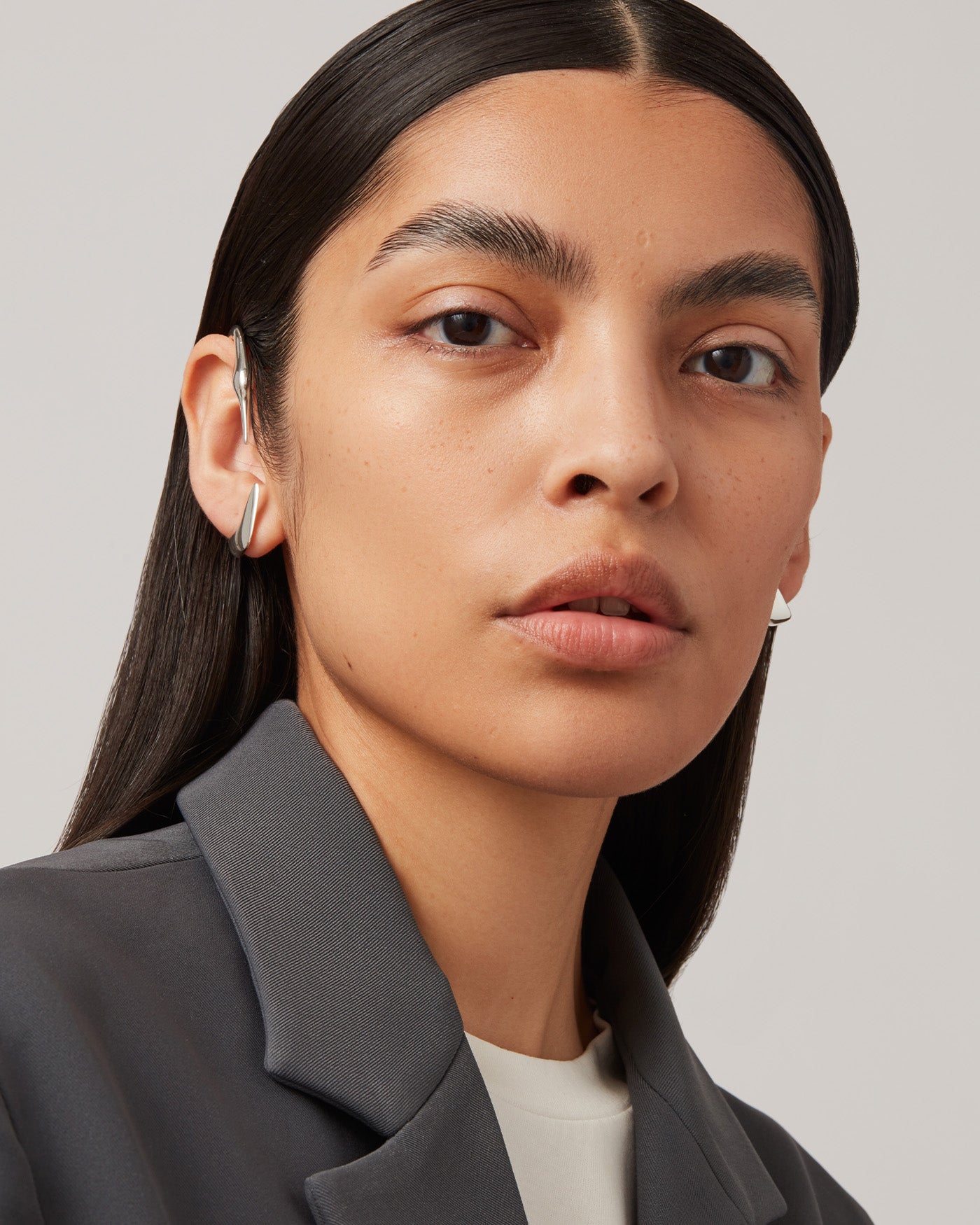 Jenny Bird Canada Lisieux Silver Gold Stud Earrings and Ear Cuff Earrings for Women