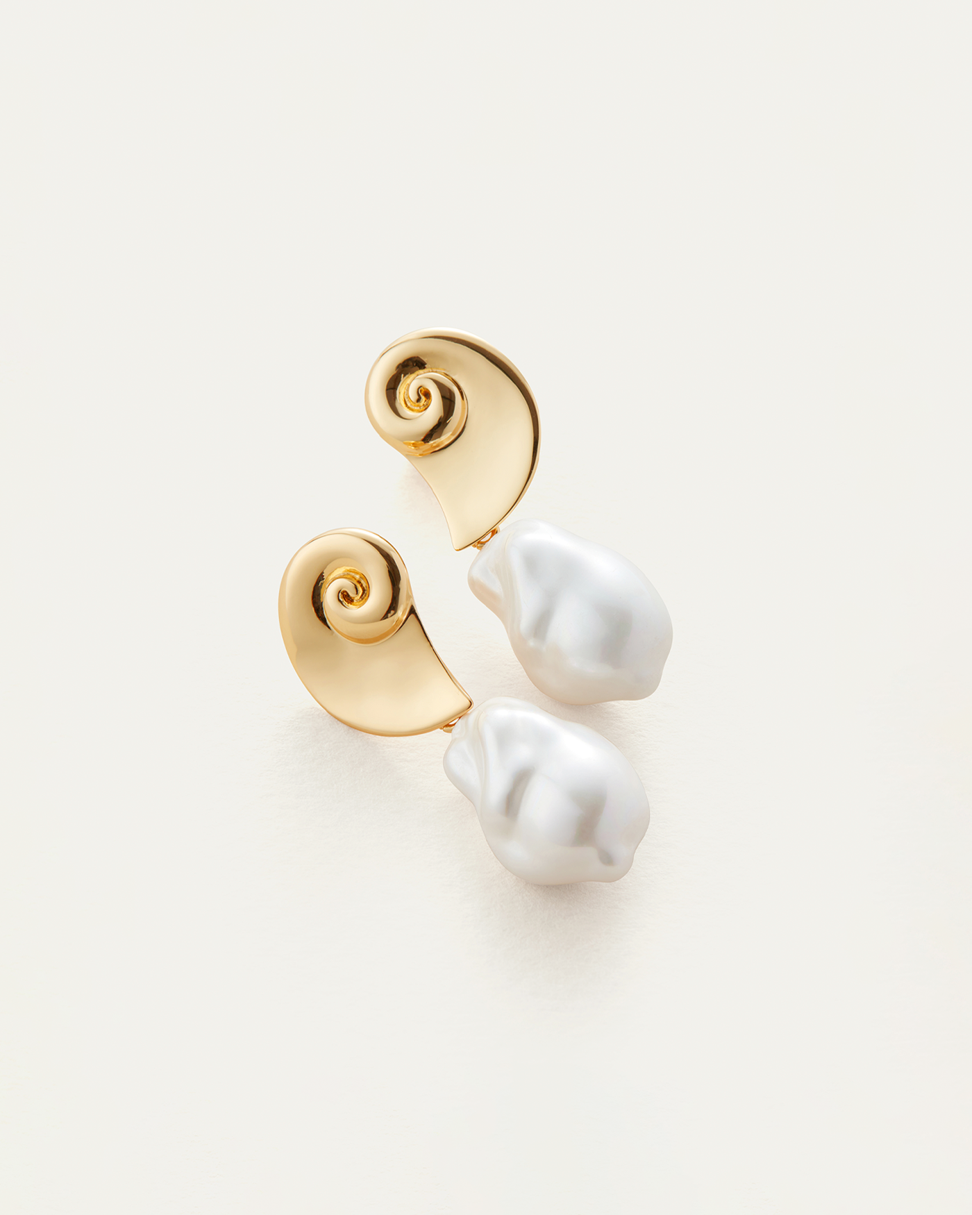 Jenny Bird Canada Gold, Shell and Pearl Petra Earrings for Women