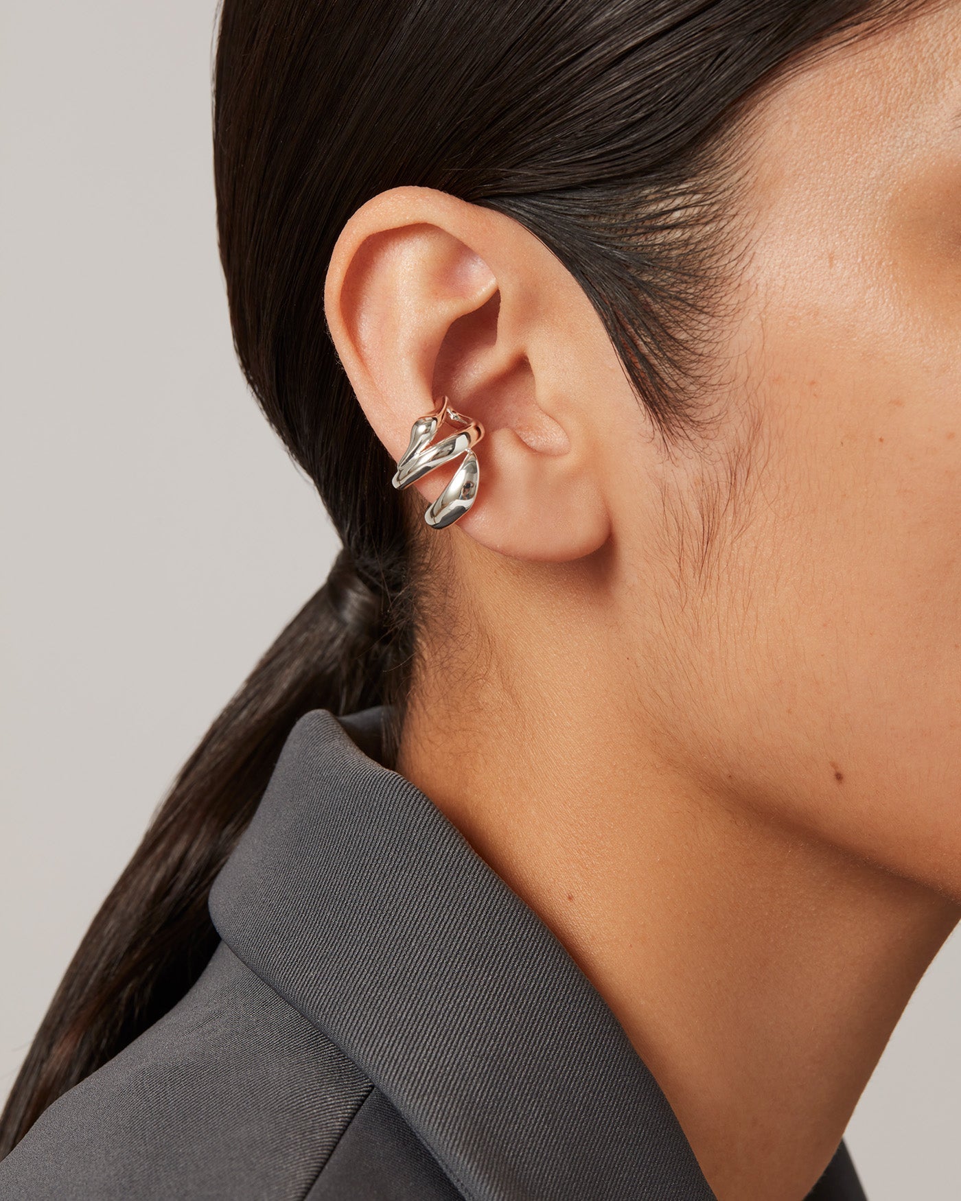 Jenny Bird Canada Colette Silver Ear Cuff Earring for Women