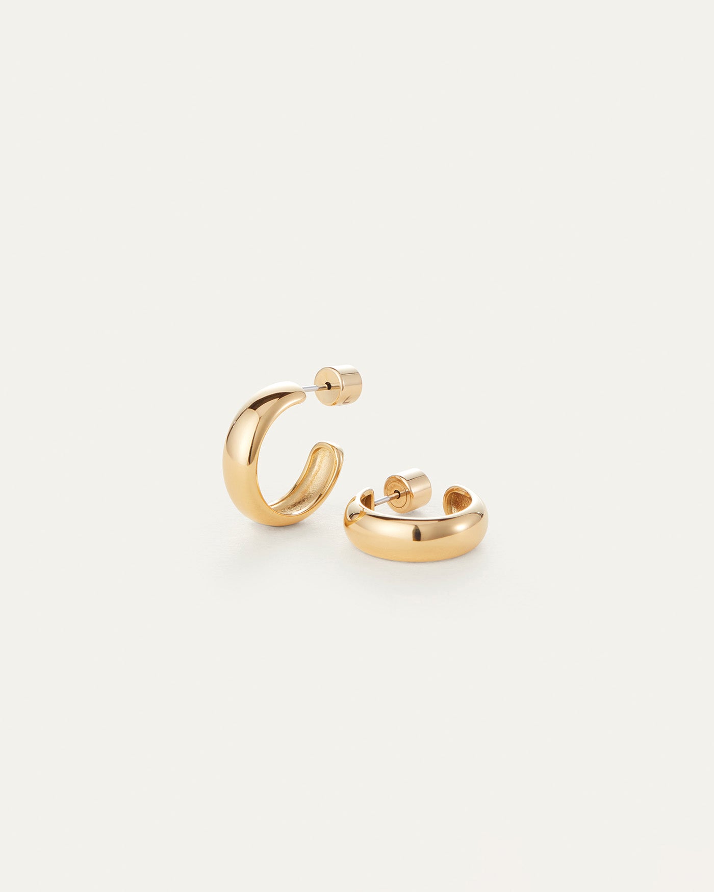 Jenny Bird Canada Small Waterproof Gold Staple Hoops for Women