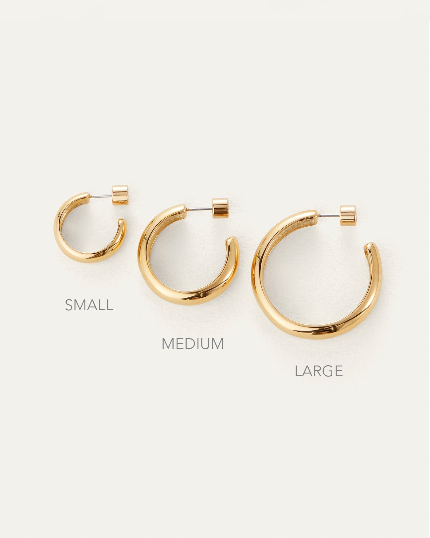 Jenny Bird Canada Small Waterproof Gold Staple Hoops for Women