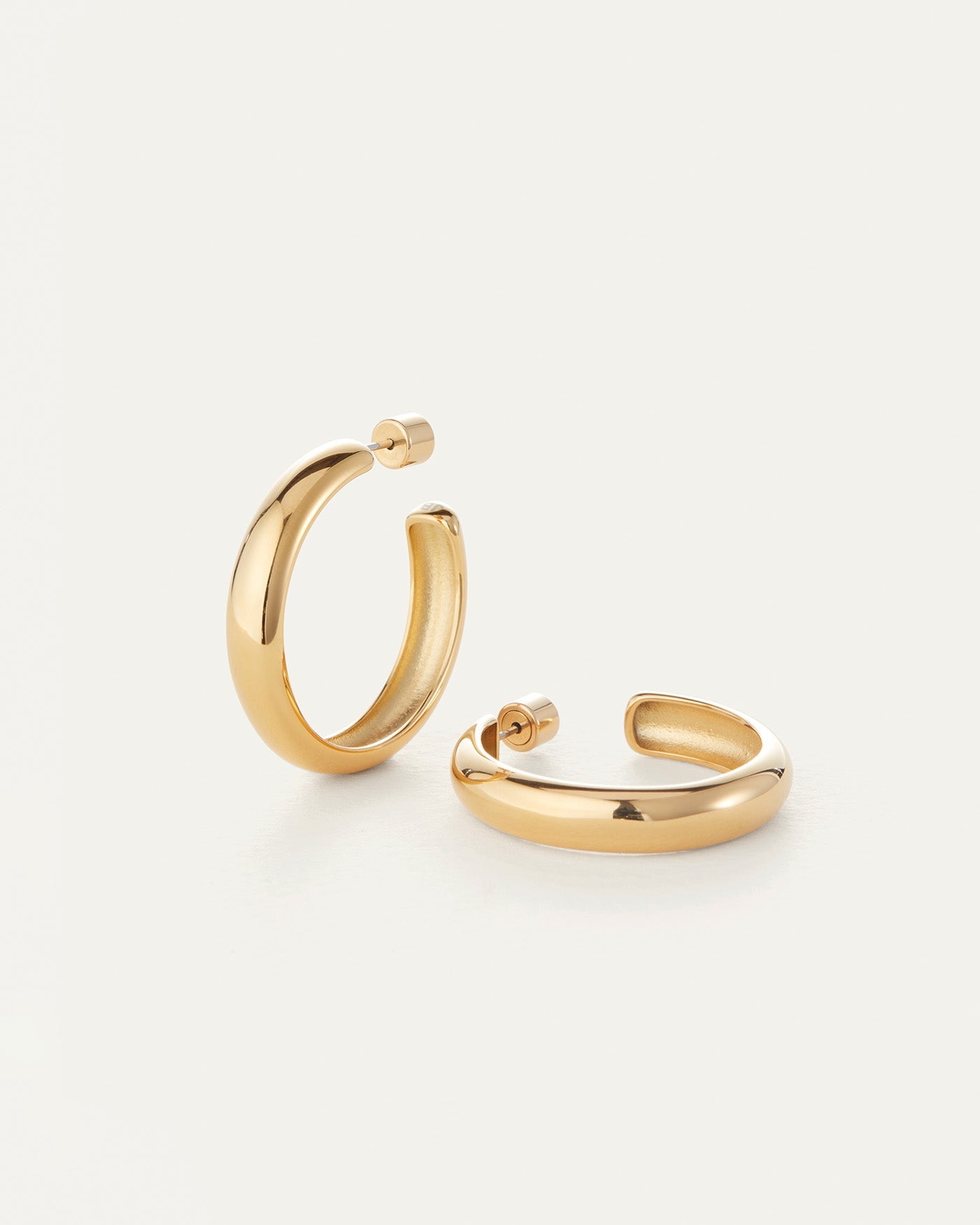 Jenny Bird Canada Large Waterproof Gold Staple Hoops for Women