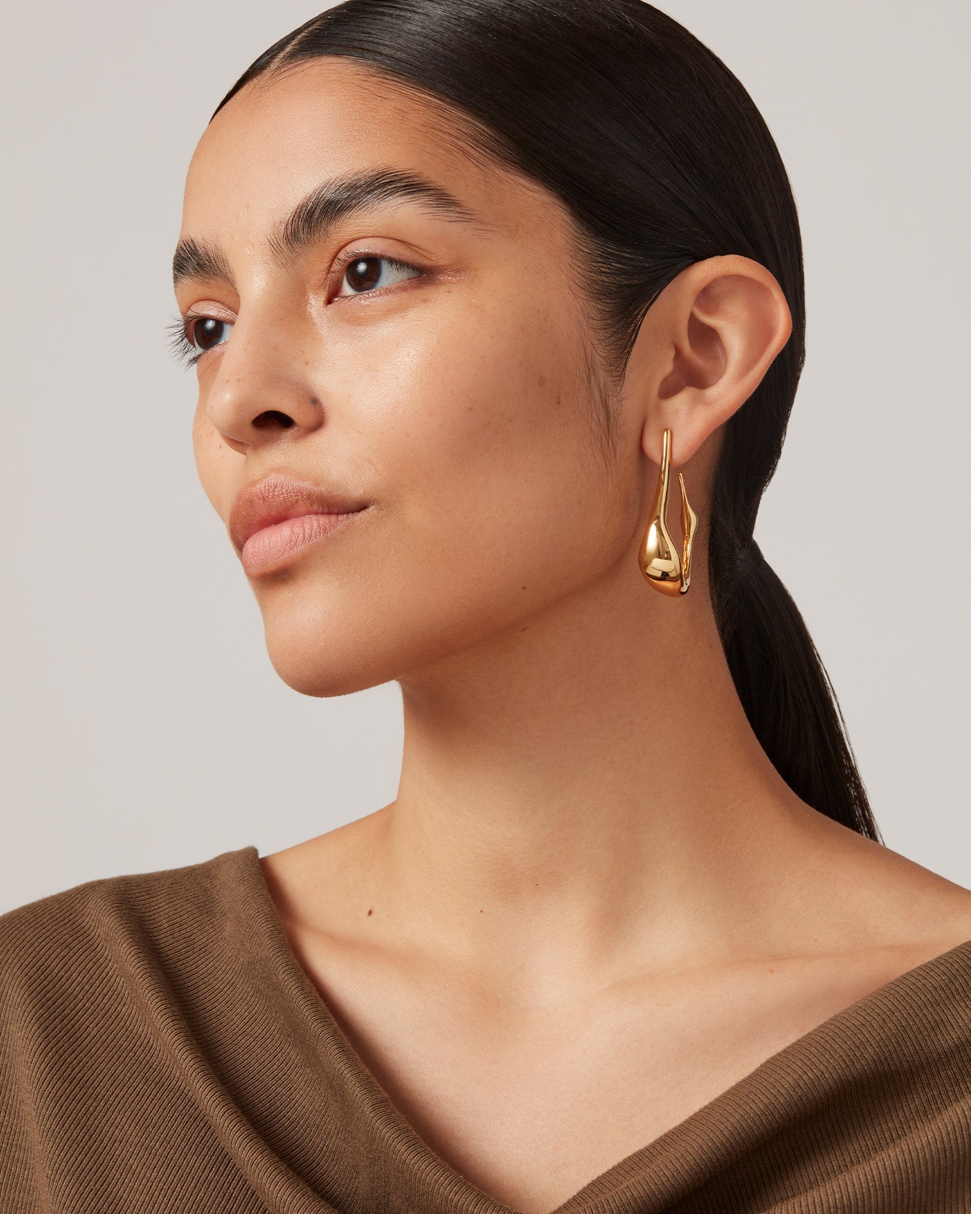 Jenny Bird Canda Gold Colette Hoops Large Size Hoop Earrings for Women