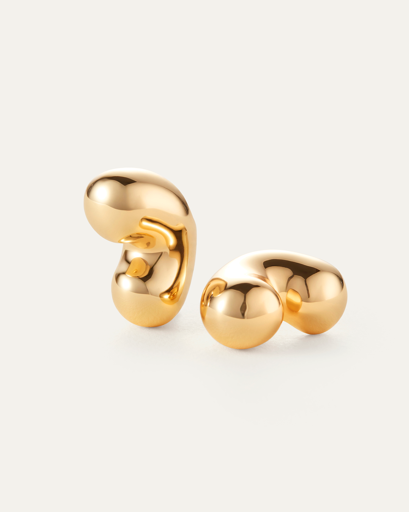 Jenny Bird Canada Gold Statement Eliza Puffy Sculptural Earrings for Women
