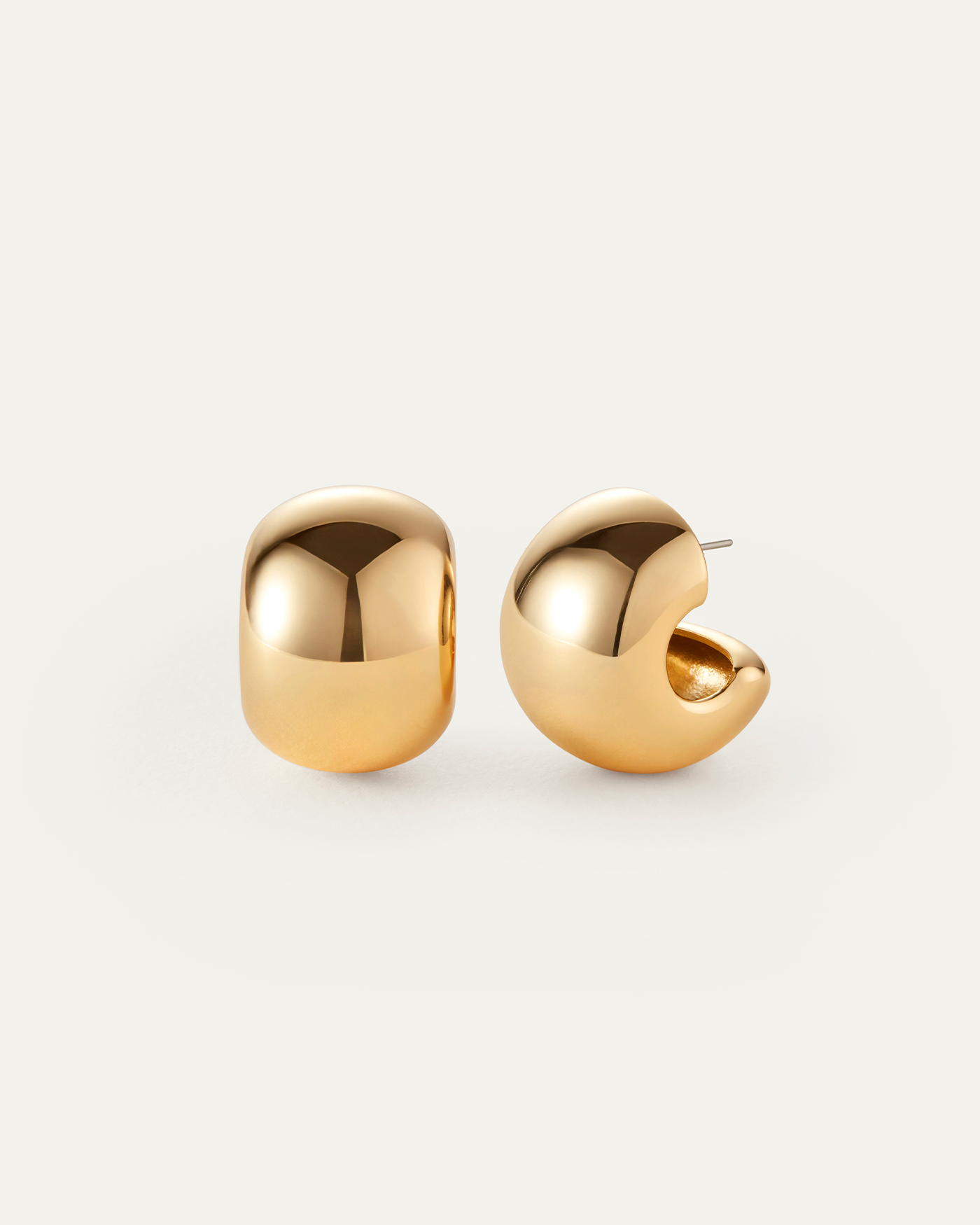 Gemma Hoops | Gold Wide Hoop Earrings | JENNY BIRD Canada
