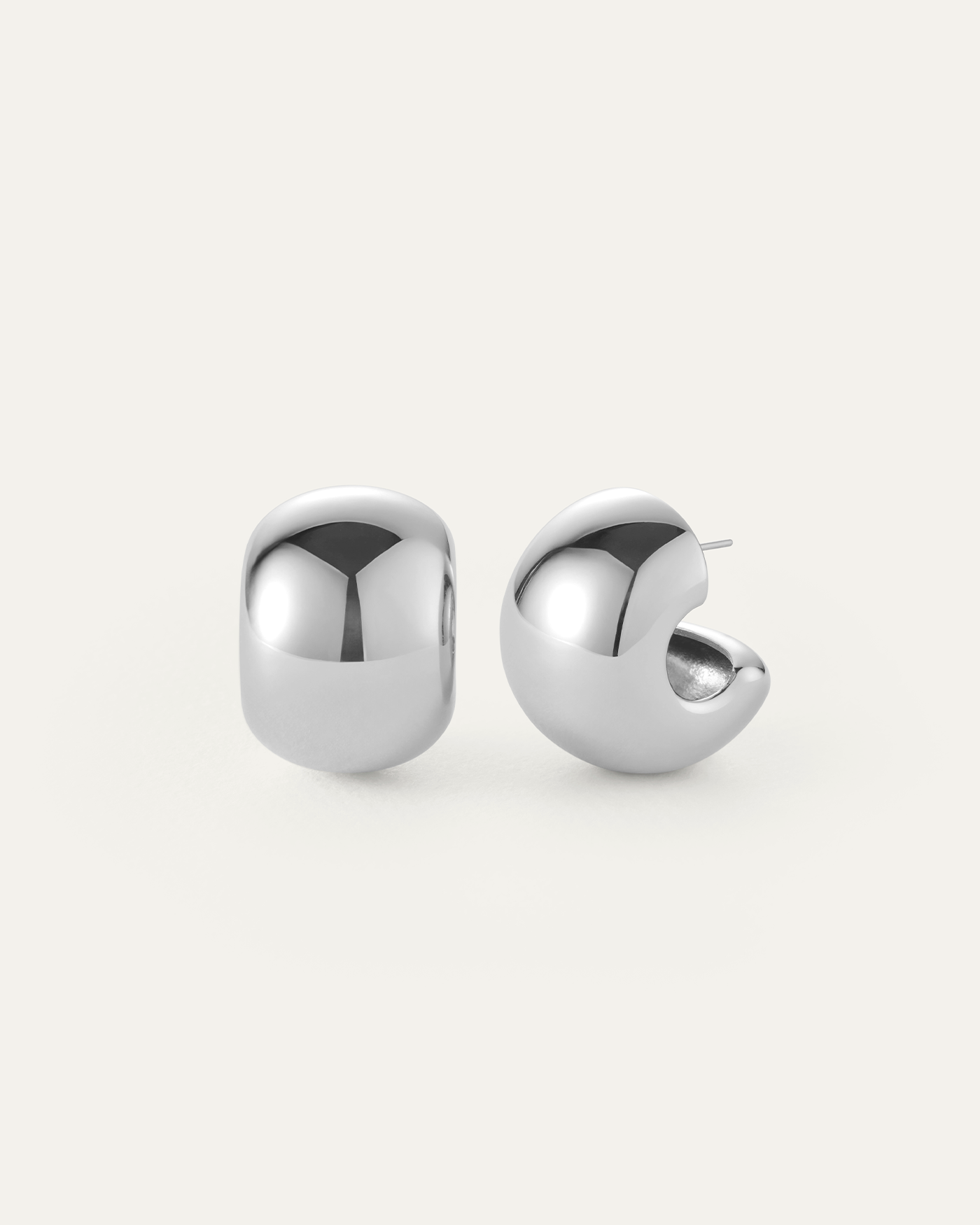 Jenny Bird Canada Silver Gemma Large Statement Hoop Earrings for Women
