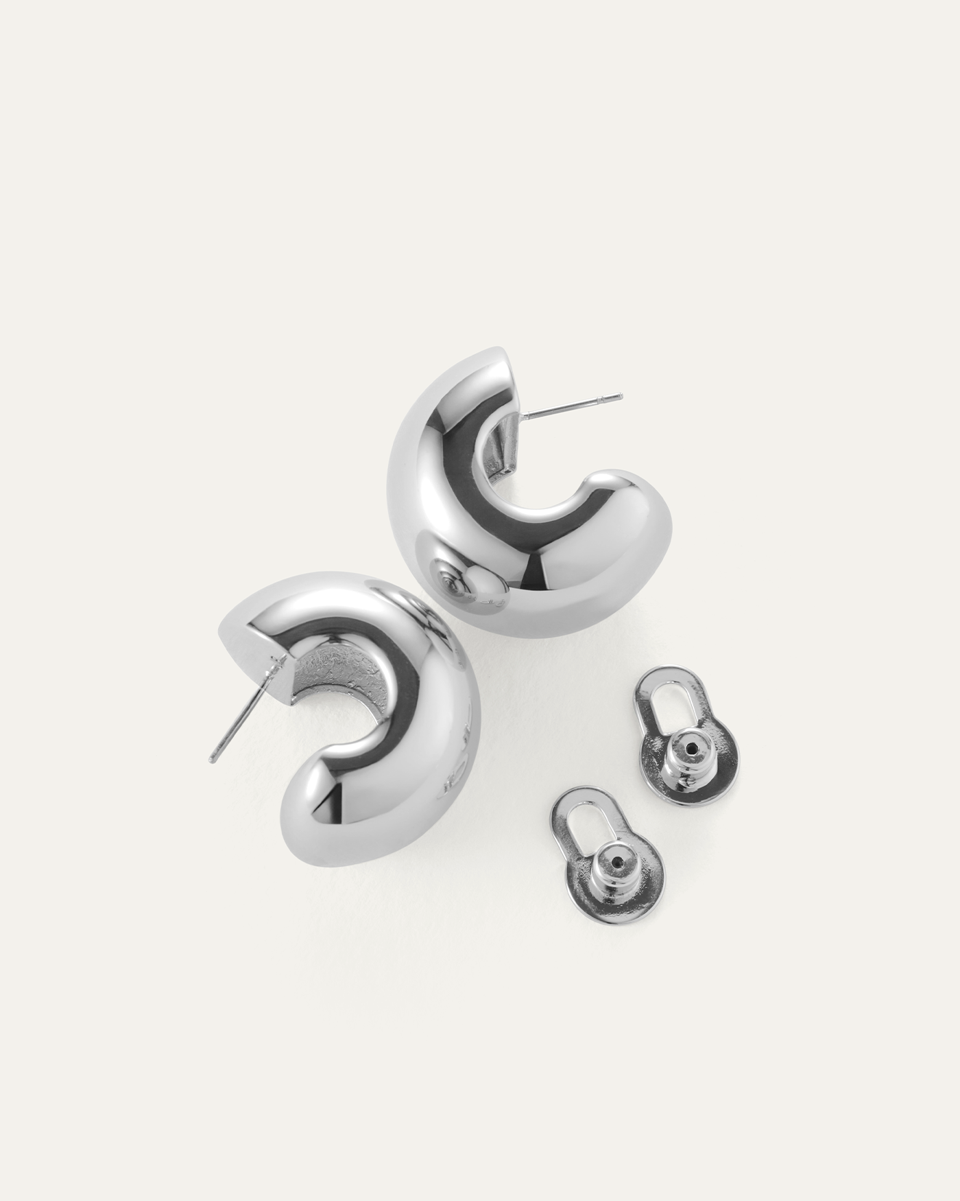 Jenny Bird Canada Silver Gemma Large Statement Hoop Earrings for Women