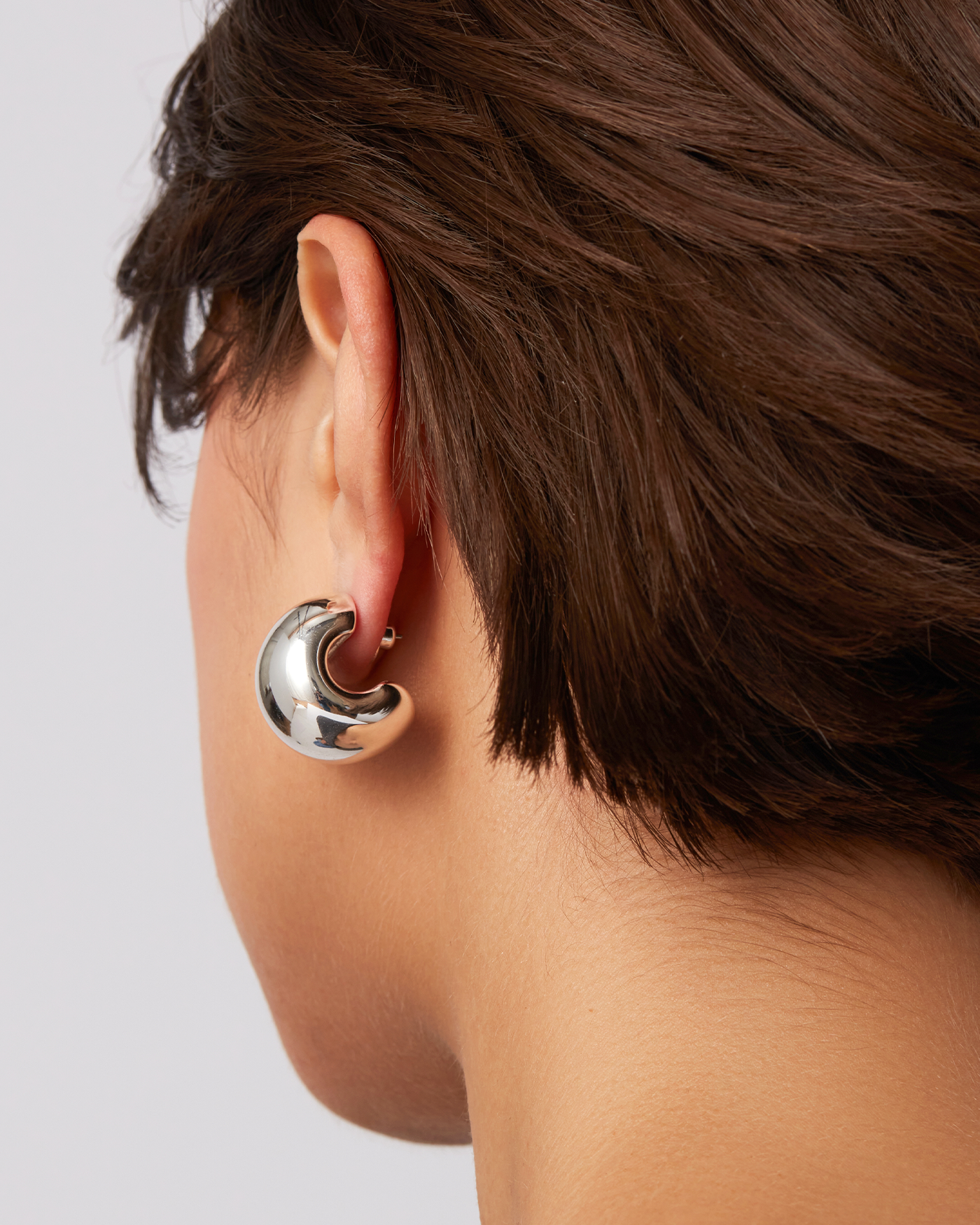 Jenny Bird Canada Silver Gemma Large Statement Hoop Earrings for Women