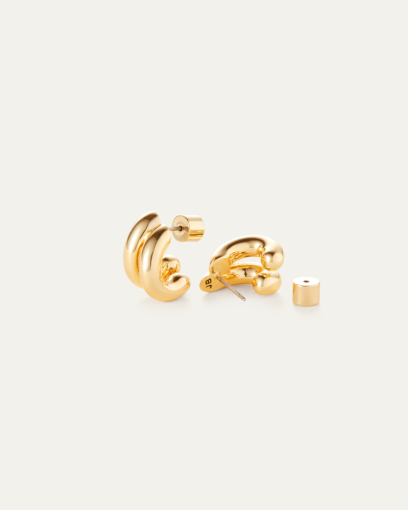 eRiNGo　1212 Mini Florence Gold Double Huggie Hoops | JENNY BIRD Canada