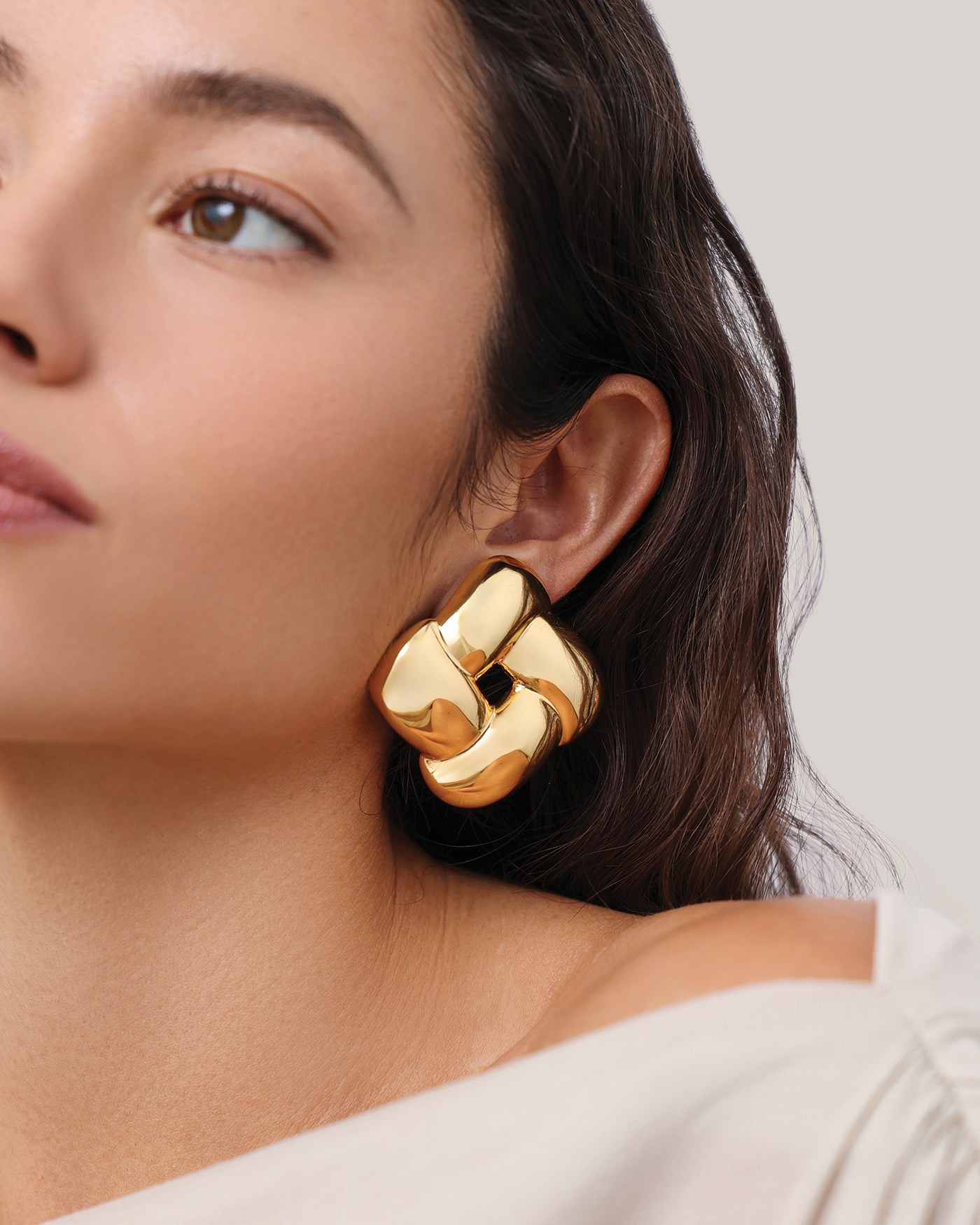 Mega Woven Square Earrings