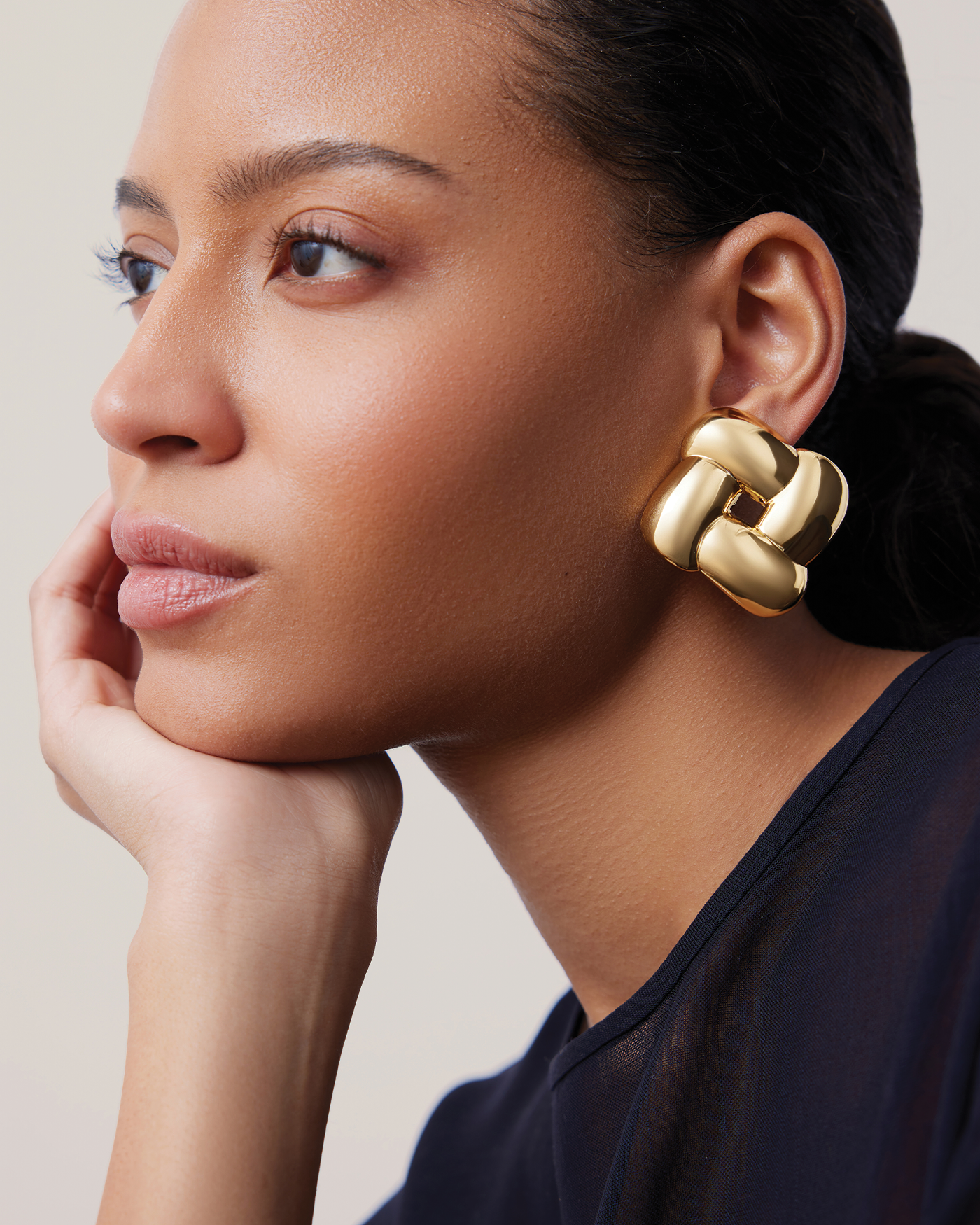 Mega Woven Square Earrings