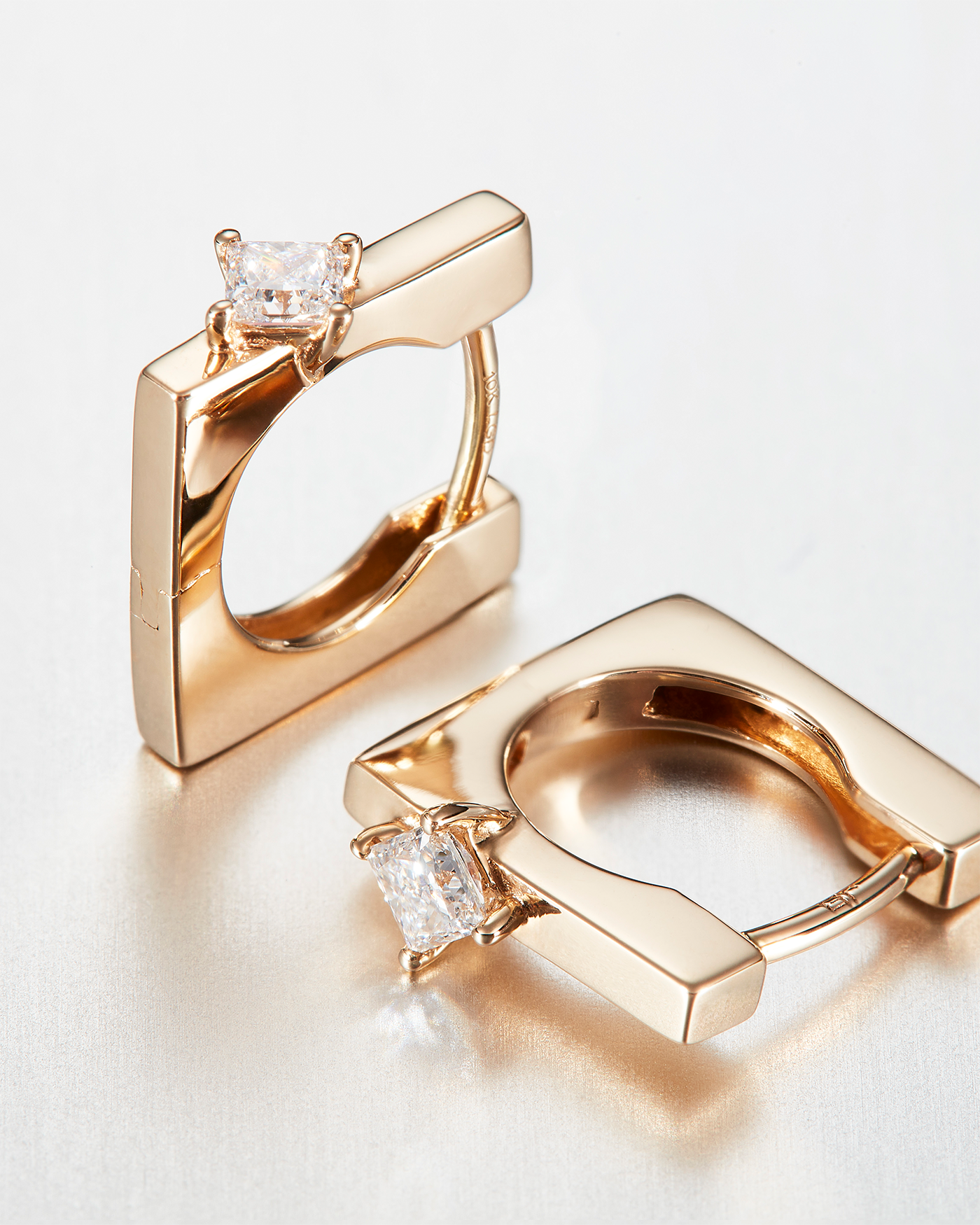 10K Gold Lab Grown Diamond Huggie Earrings - 0.22 CTW