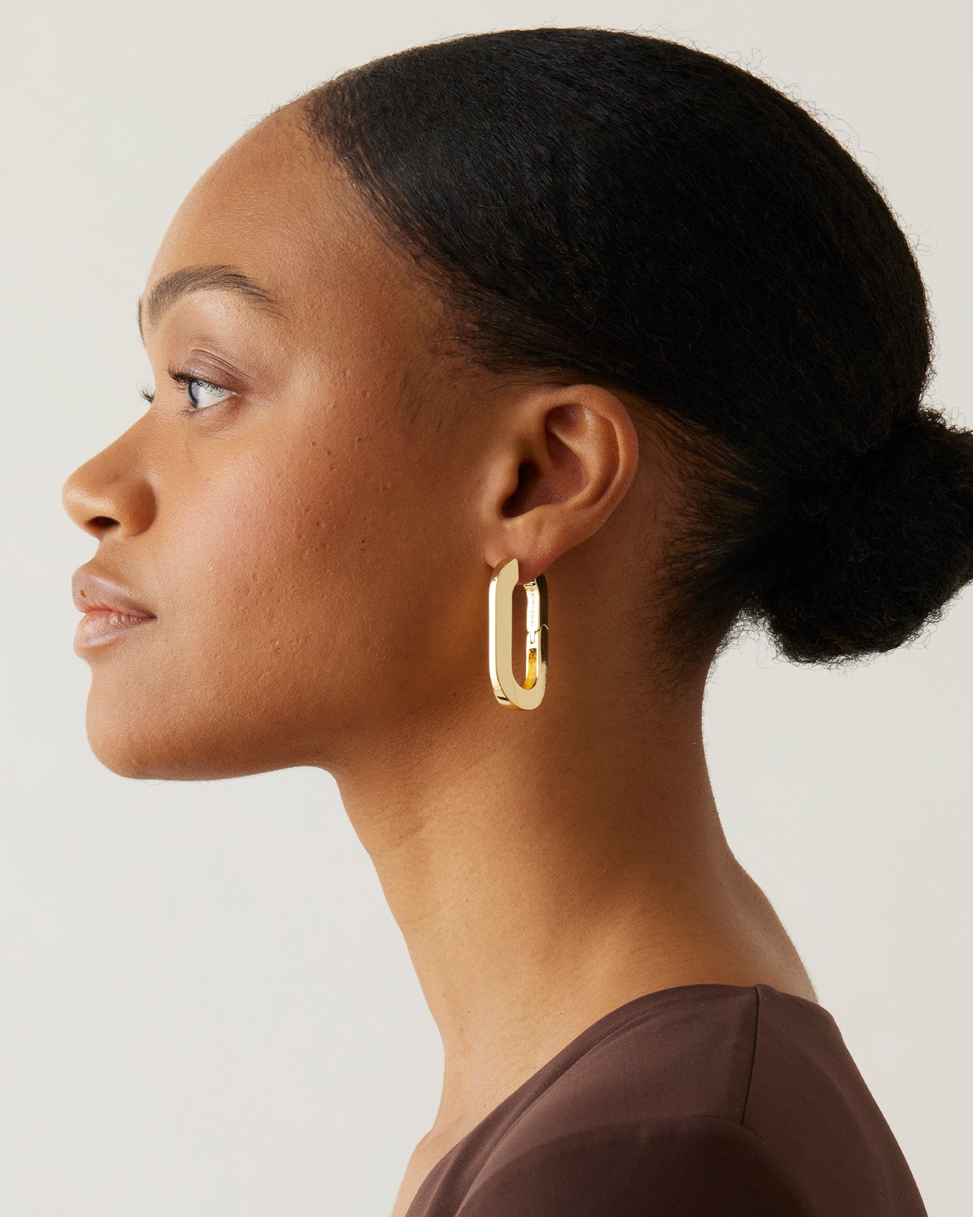 Jenny Bird Canada Mega U-Link Hinged Gold Waterproof Hoop Earrings For Women