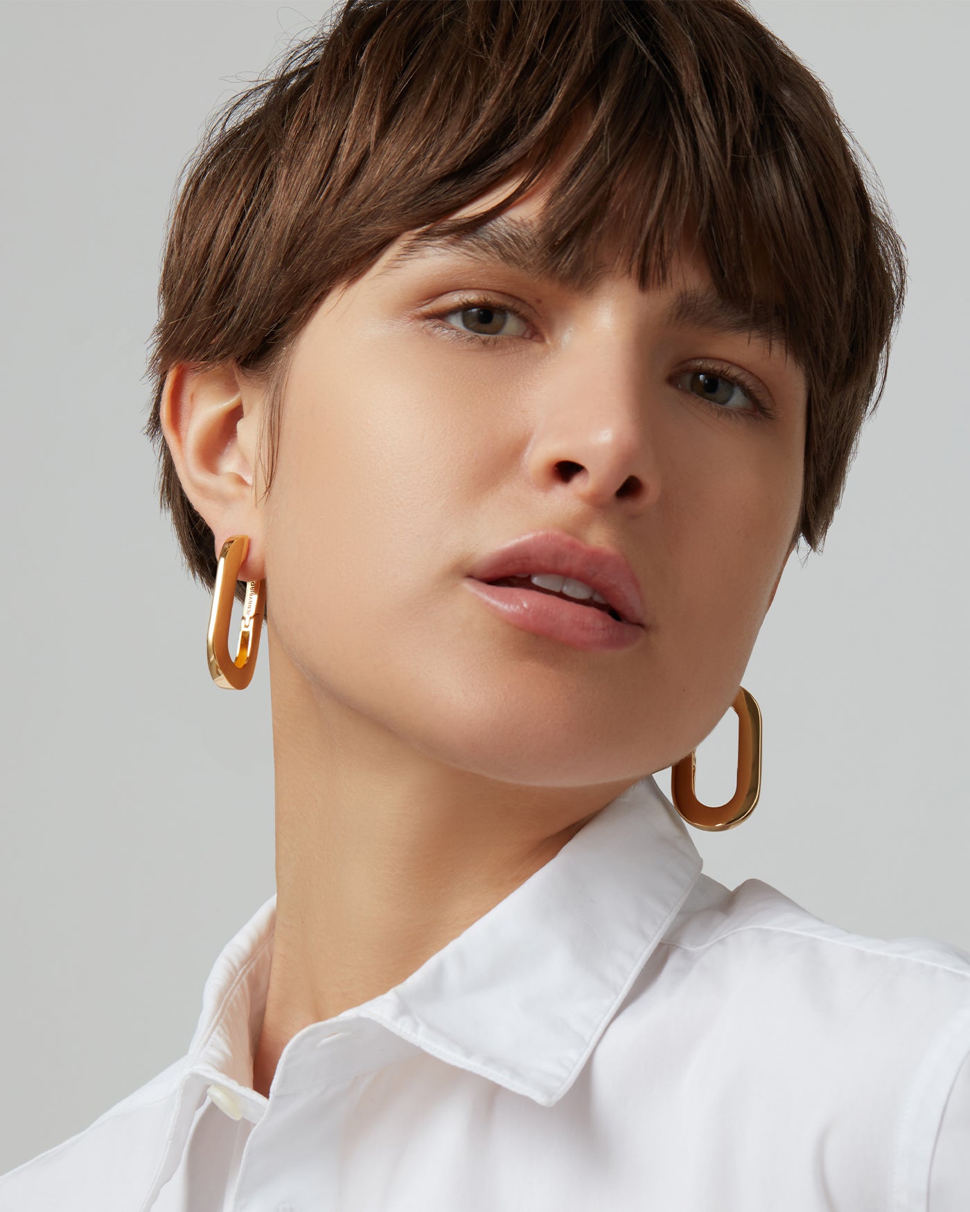 Jenny Bird Canada Mega U-Link Hinged Gold Waterproof Hoop Earrings For Women