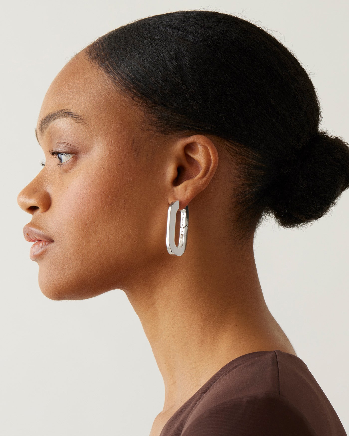 Jenny Bird Canada Mega U-Link Hinged Silver Waterproof Hoop Earrings For Women