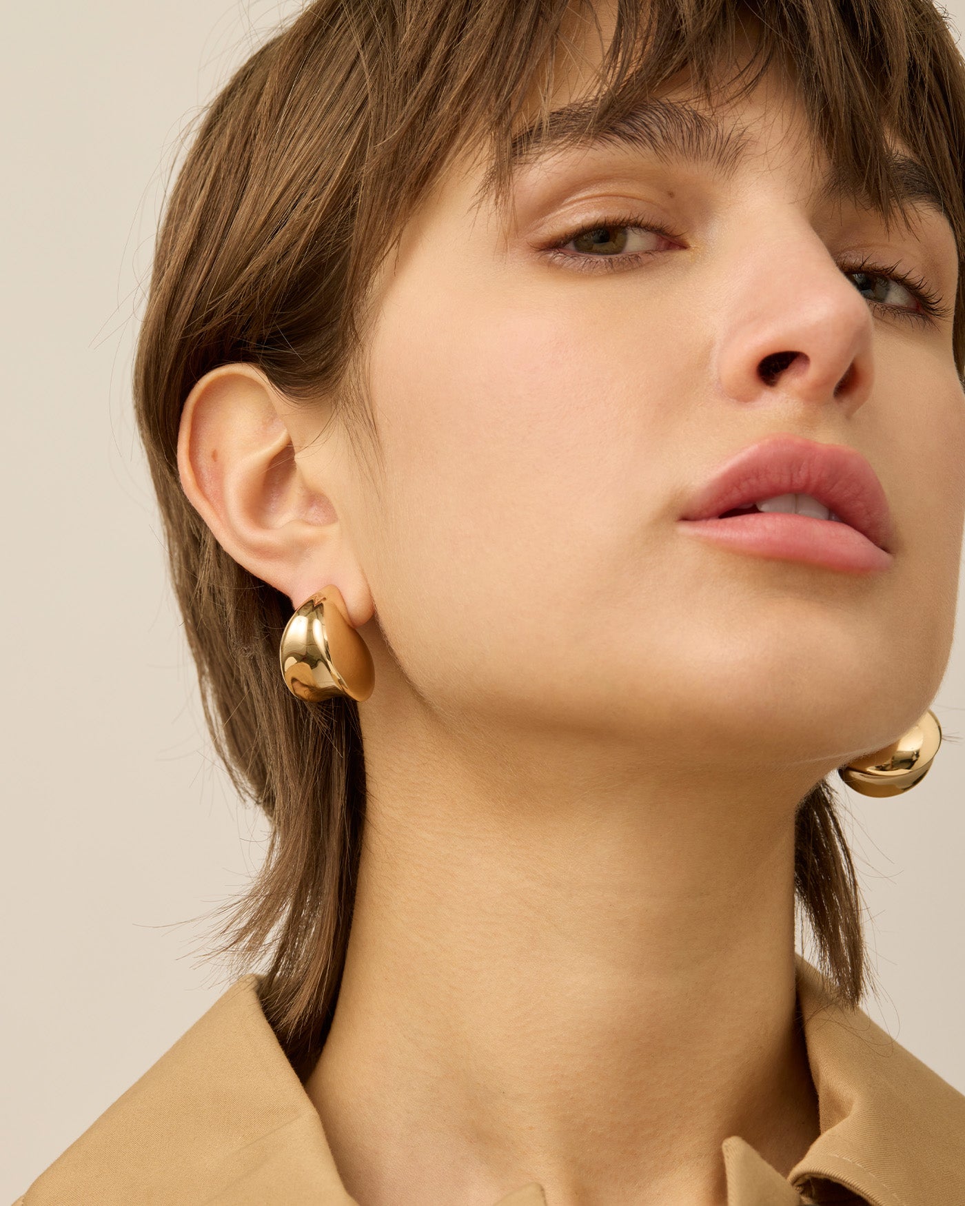 Jenny Bird Canada Nouveaux Puff Gold Statement Earrings For Women