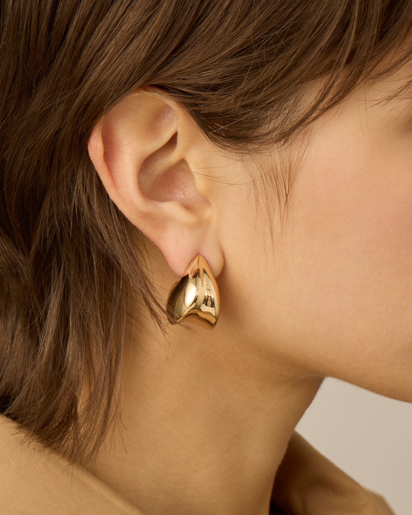 Jenny Bird Canada Nouveaux Puff Gold Statement Earrings For Women