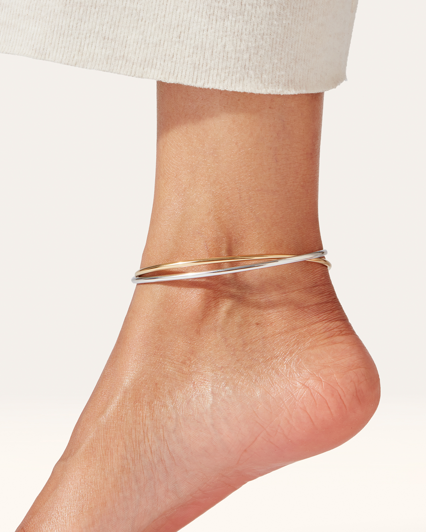 JENNY BIRD Canada Dane Bangle Anklets Gold and Silver Waterproof Ankle Bracelet Stack