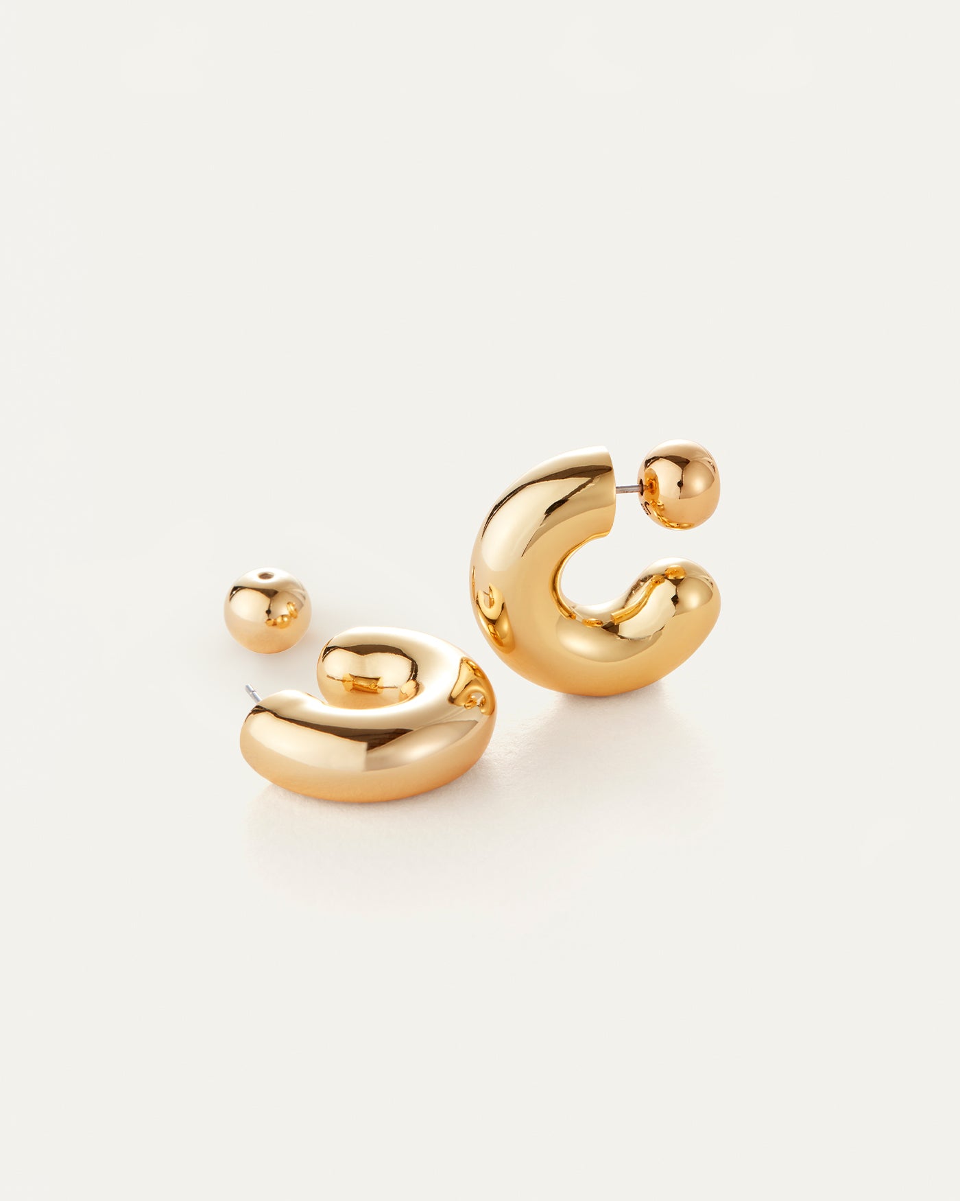 Tome Hoops Large Thick Gold Hoop Earrings JENNY BIRD Canada