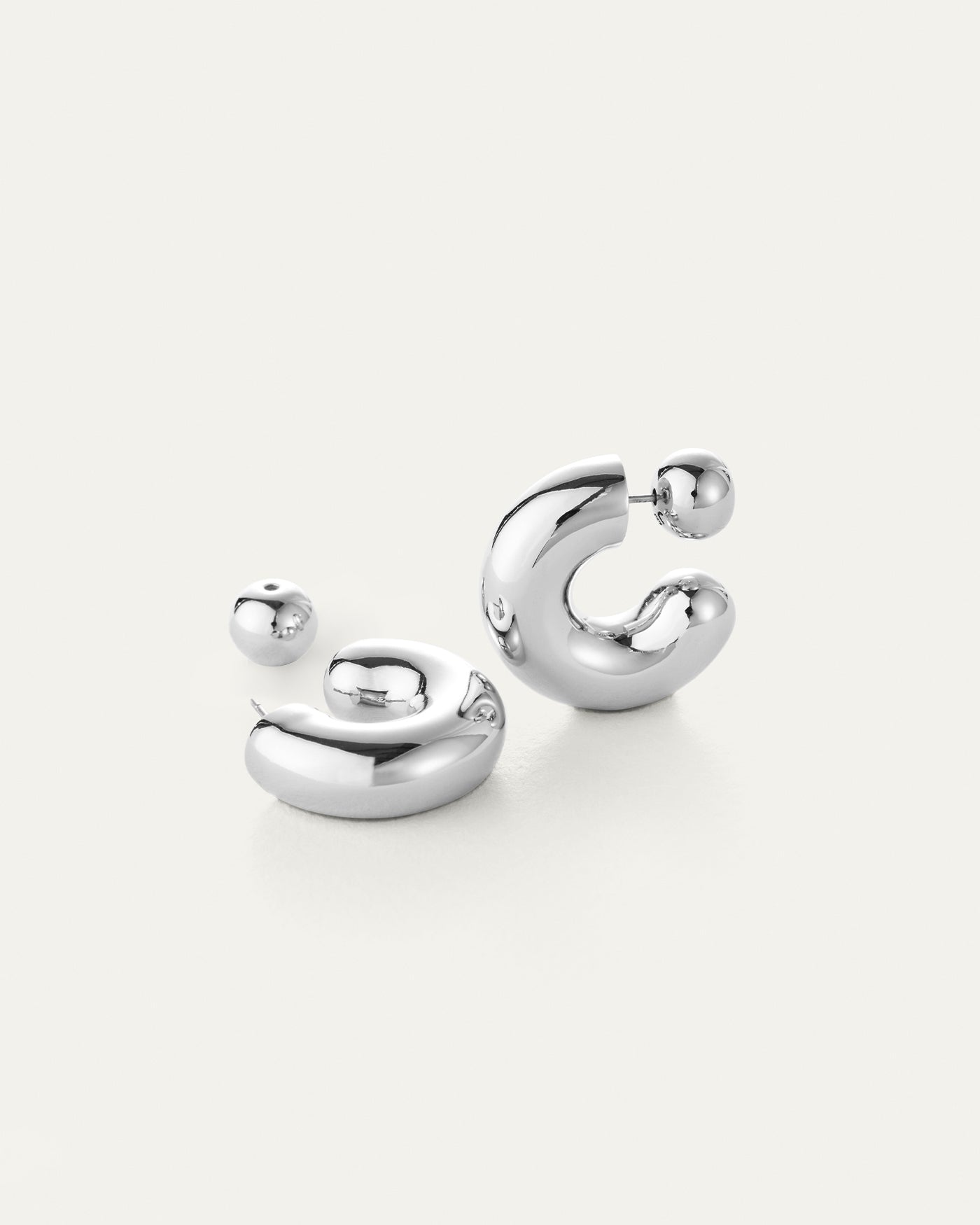 Jenny Bird Canada Tome Large Silver Hoop Earrings for Women