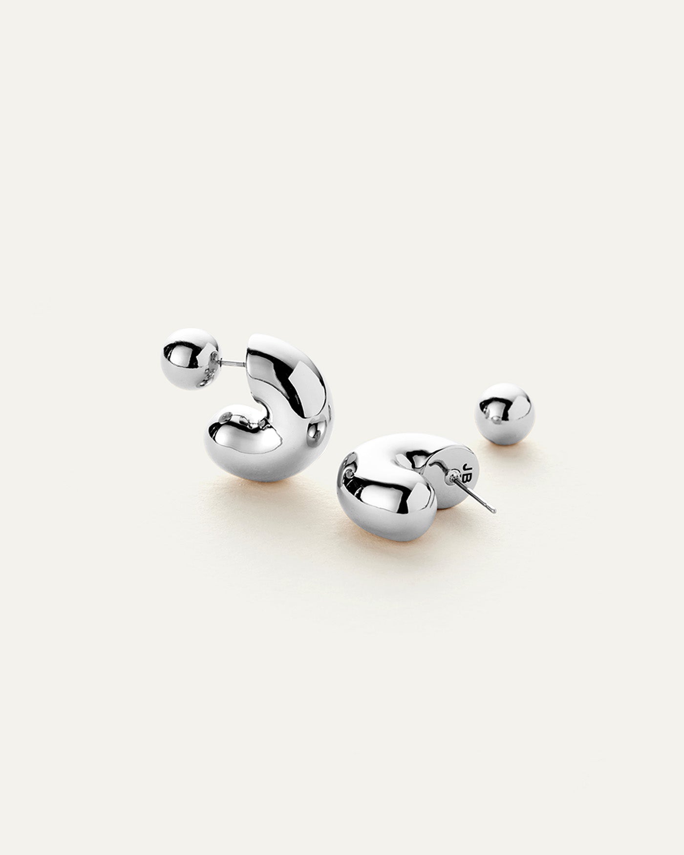 Jenny Bird Canada Tome Medium Silver Hoop Earrings for Women
