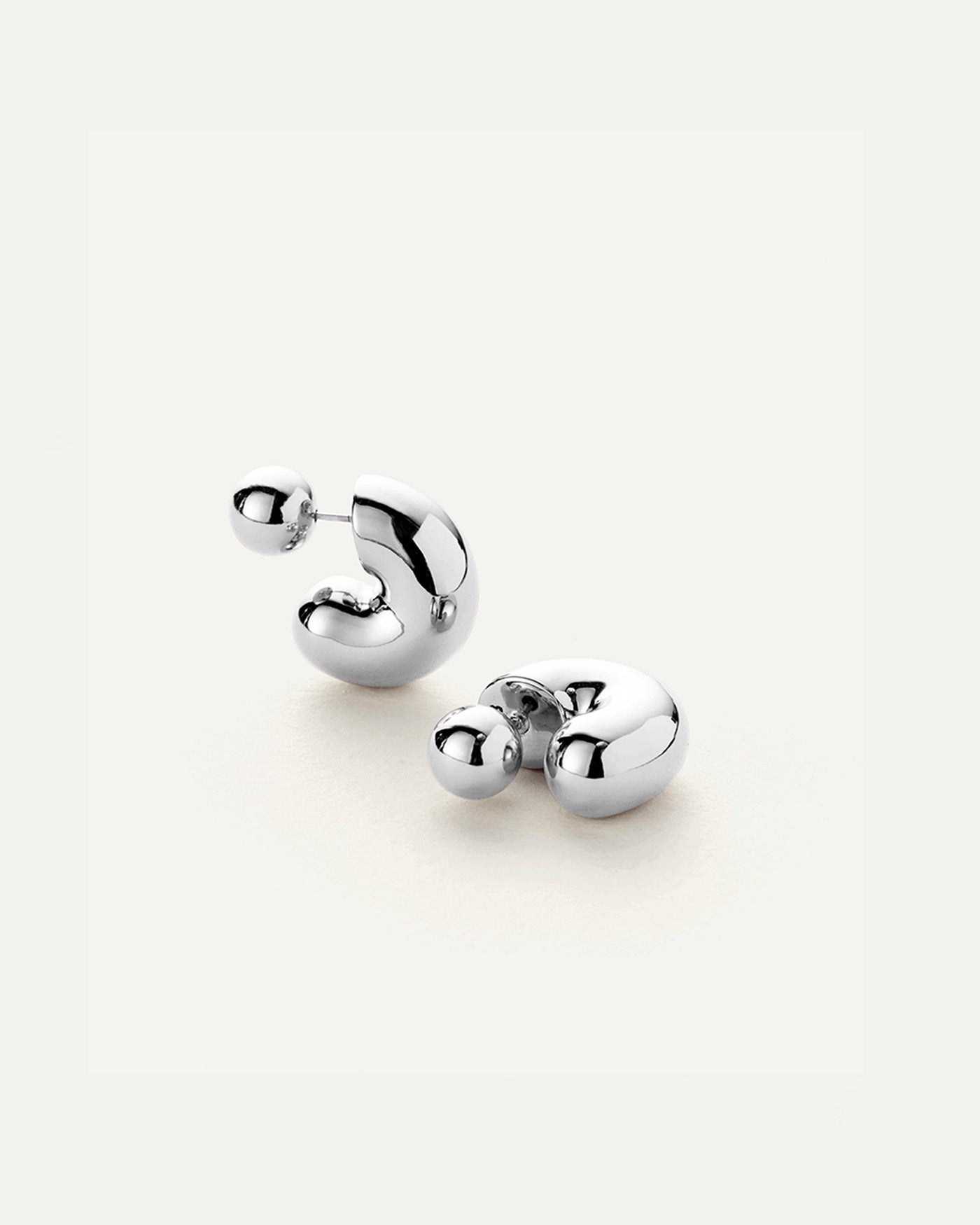 Jenny Bird Canada Tome Medium Silver Hoop Earrings for Women