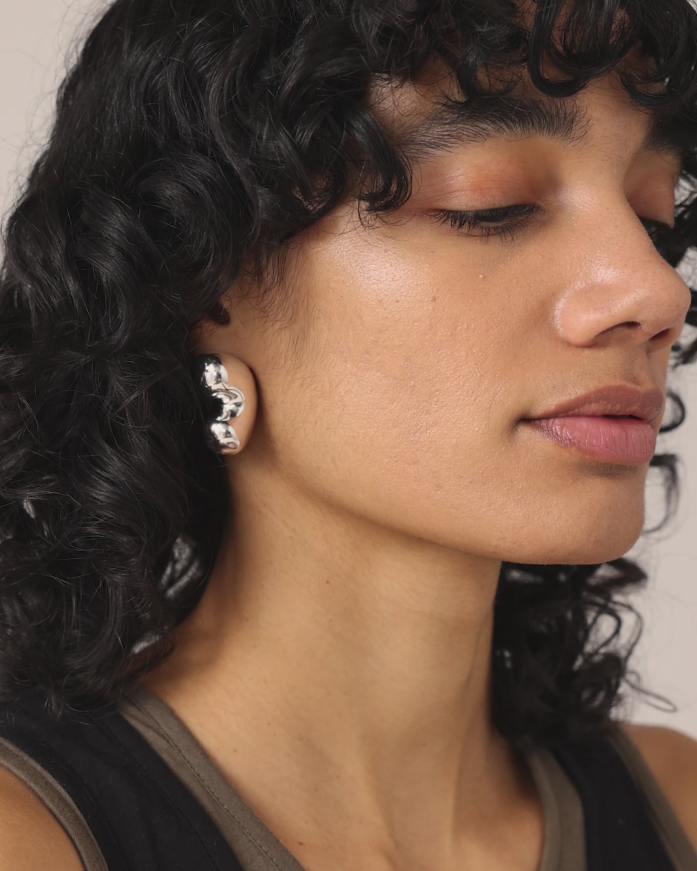 Jenny Bird Canada Eliza Puff Silver Statement Earrings for Women