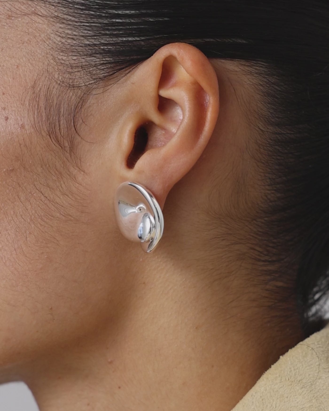 Jenny Bird Canada Rio Gold Button Earrings for Women