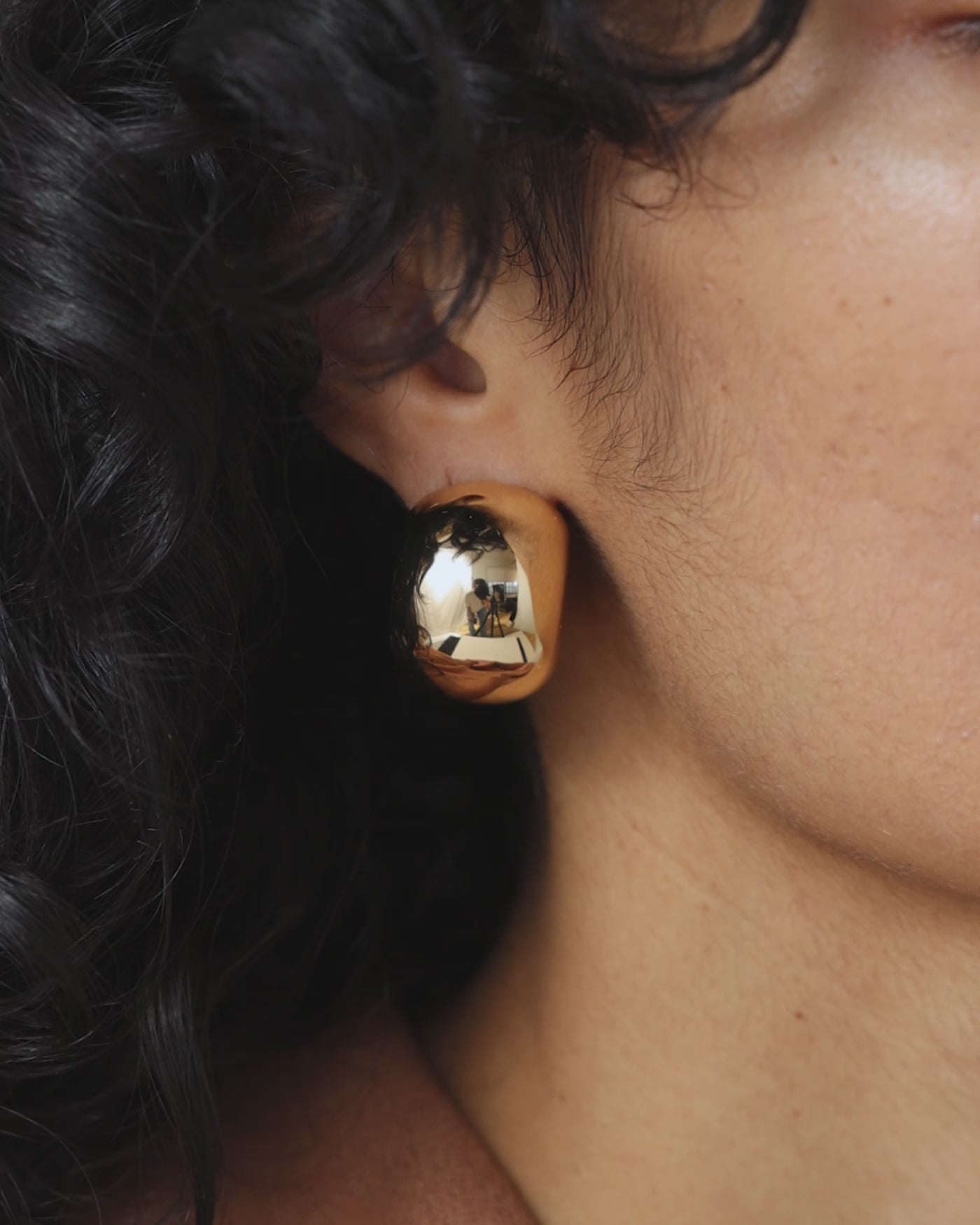 Jenny Bird Canada Gold Gemma Large Statement Hoop Earrings for Women