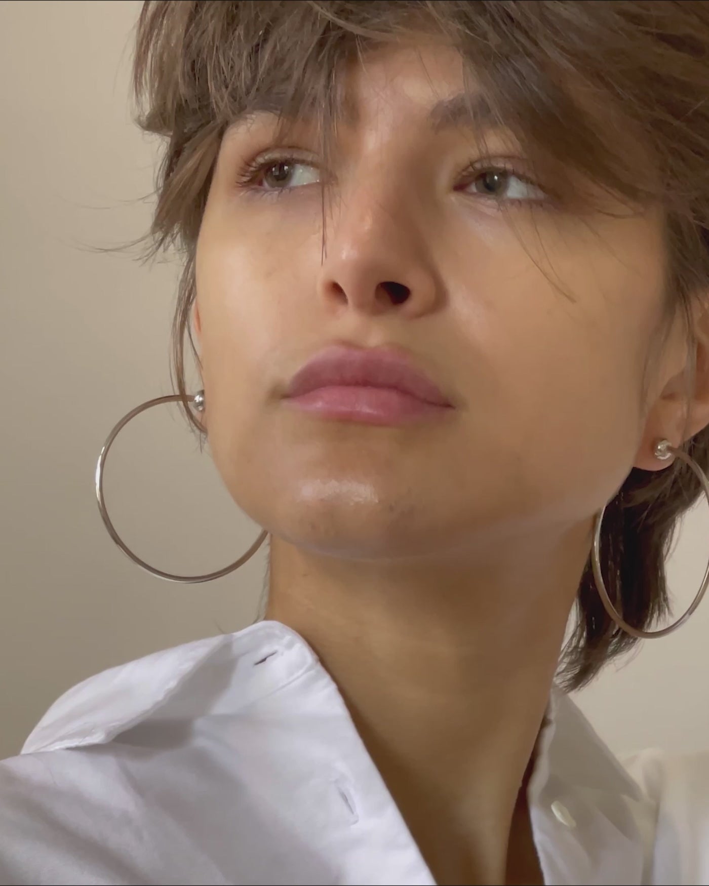 Jenny Bird Canada Icon Medium Waterproof Silver Hoop Earrings For Women