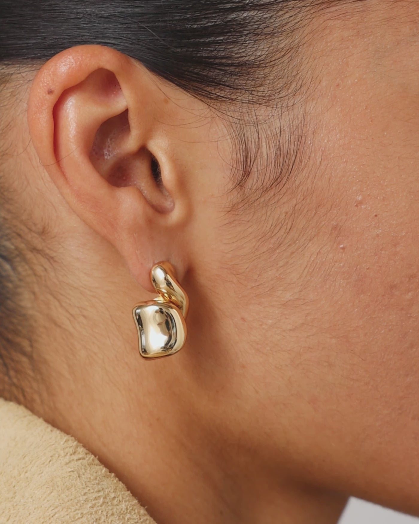 Jenny Bird Canada Gold Estelle Lightweight Statement Earrings for Women