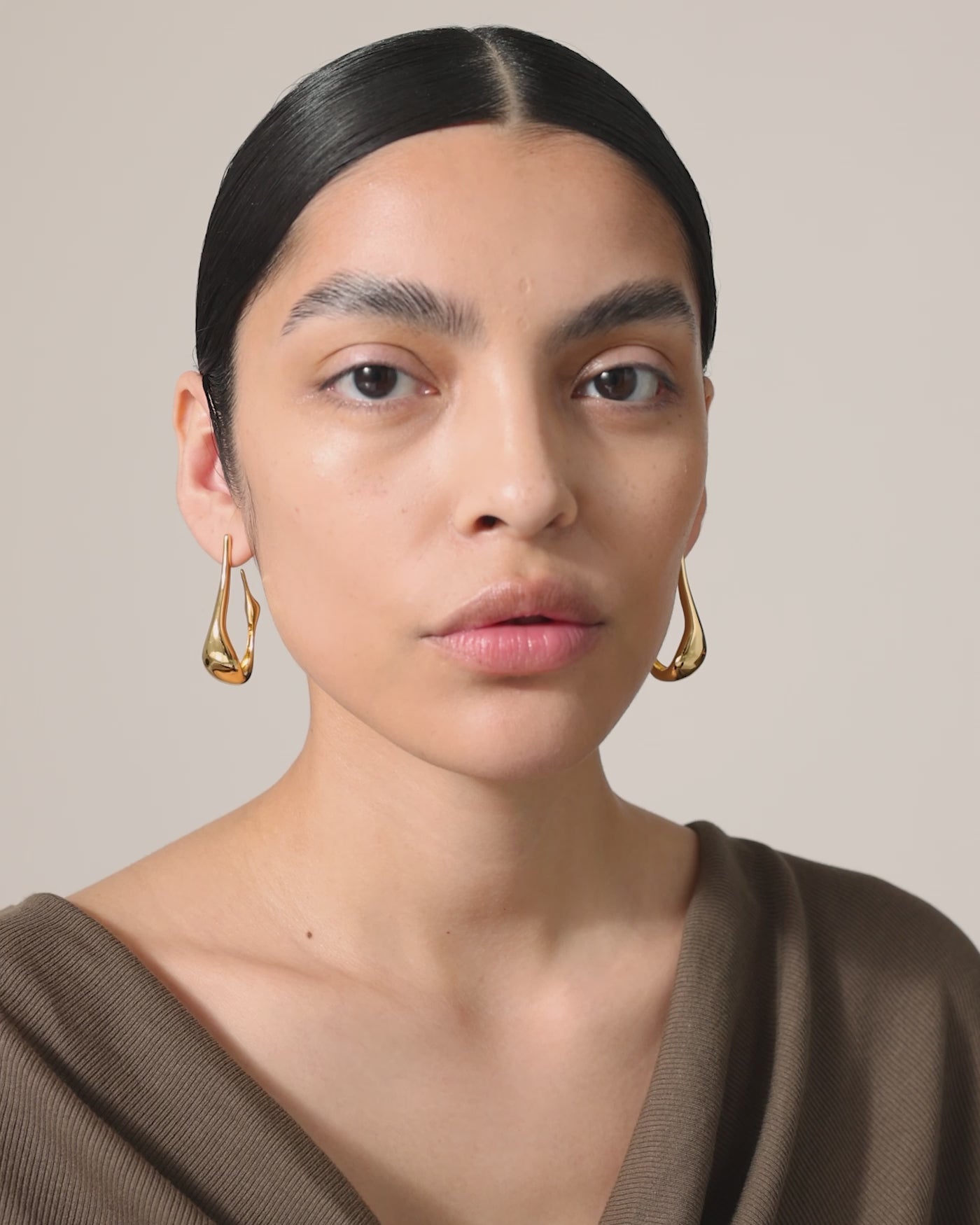 Jenny Bird Canda Gold Colette Hoops Large Size Hoop Earrings for Women