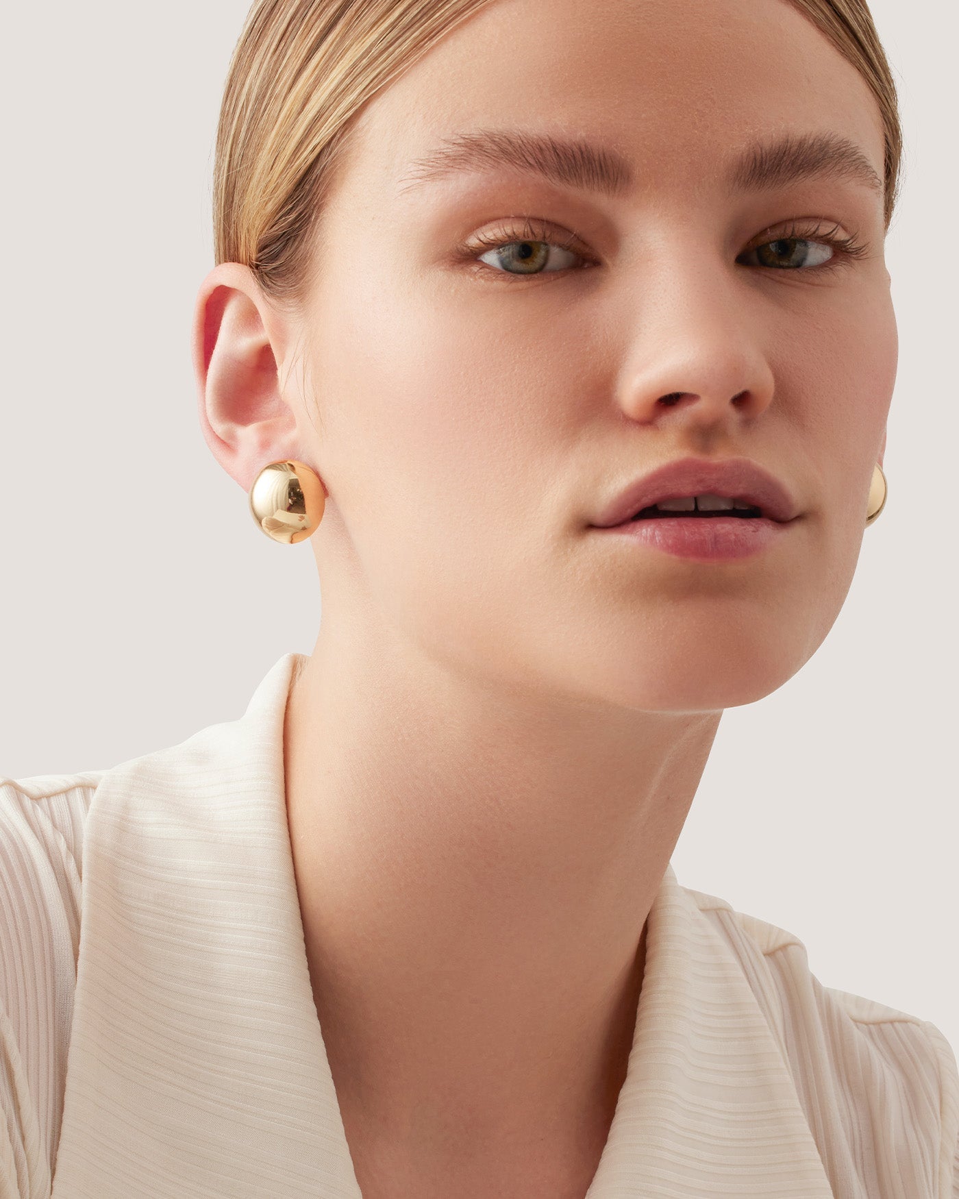 Jenny Bird Canada Aurora Gold Ball Stud Button Earrings for Women