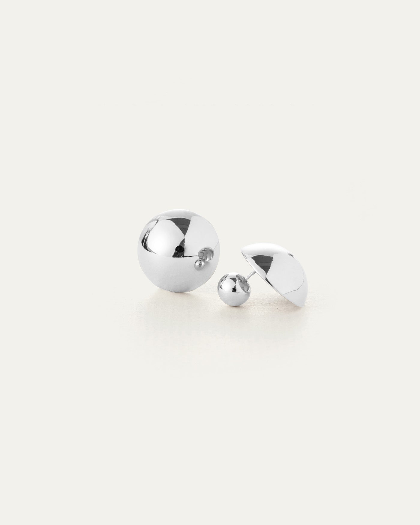 Jenny Bird Canada Aurora Silver Ball Stud Button Earrings for Women