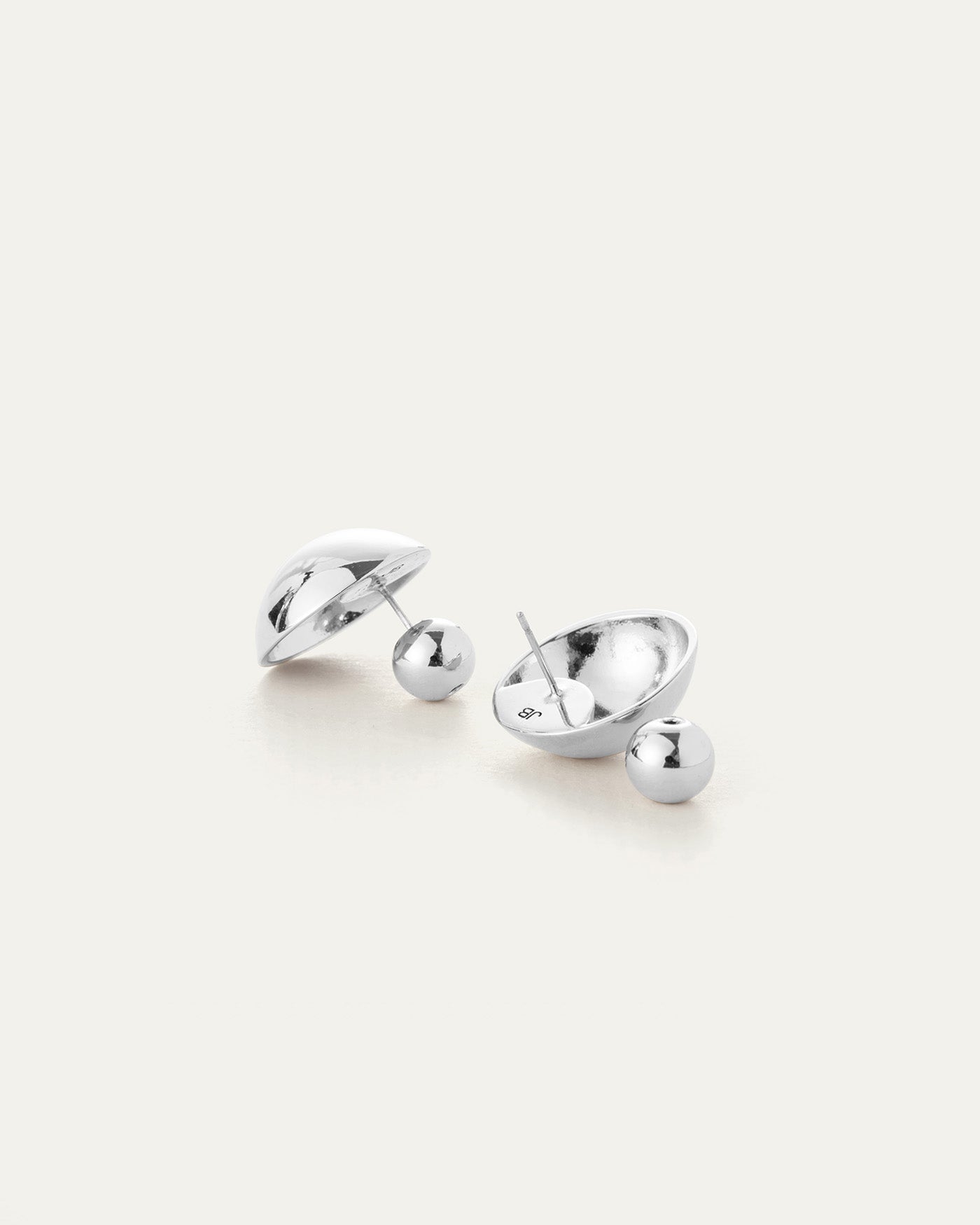 Jenny Bird Canada Aurora Silver Ball Stud Button Earrings for Women