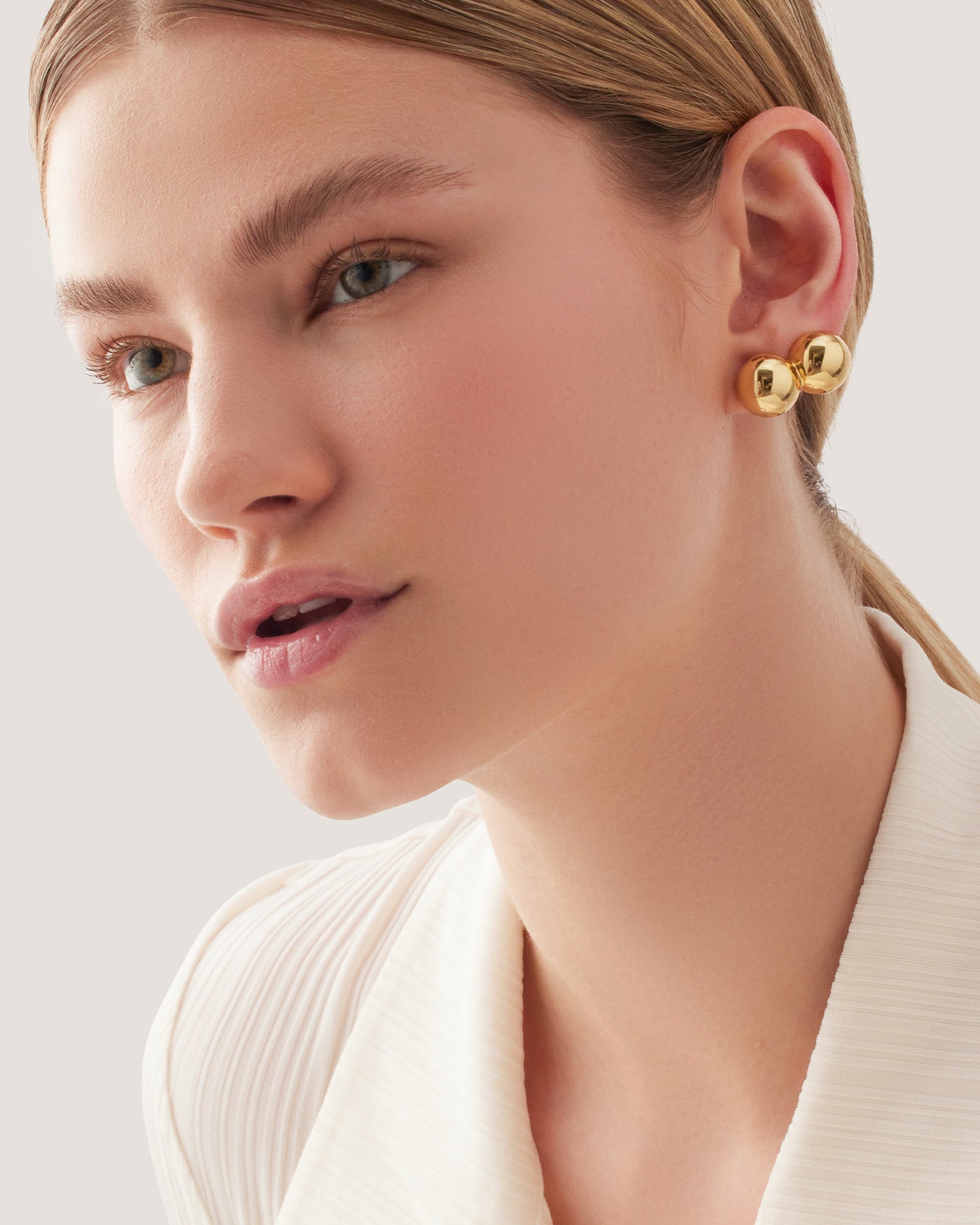 Jenny Bird Canada Lyra Gold Climber Statement Earrings for Women