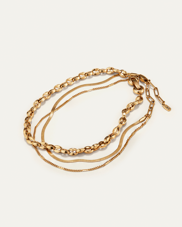 The Surefire Anklet Stack - Gold | JENNY BIRD Canada