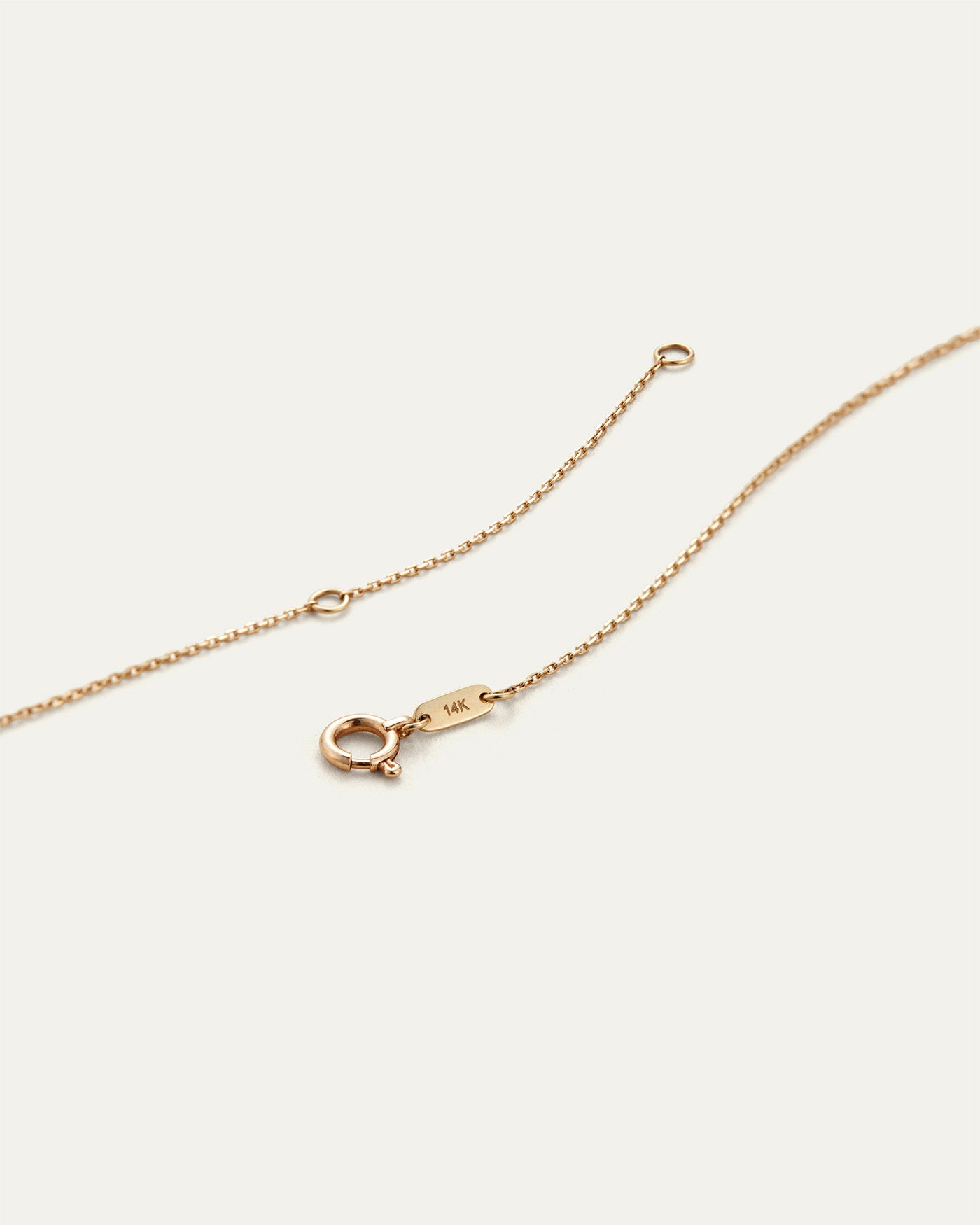 14K Gold Bubble Letter Necklace - A